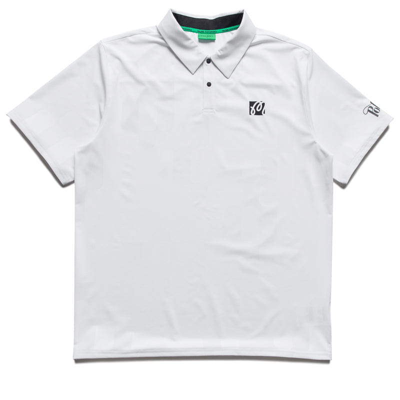 Malbon Golf Performance Mesh Paneled Polo - White