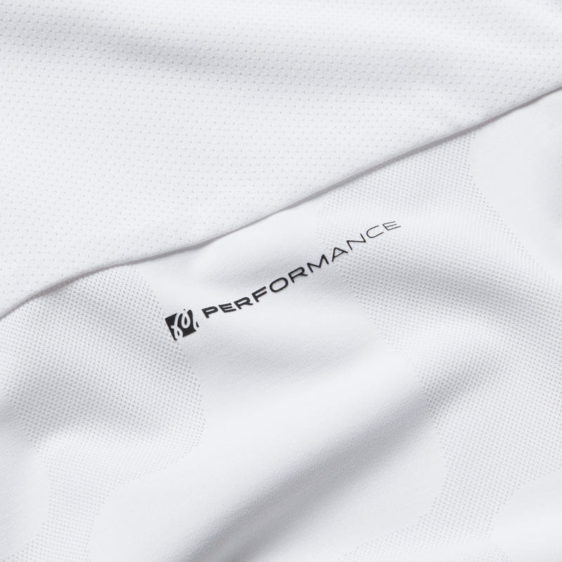 Malbon Golf Performance Mesh Paneled Polo - White
