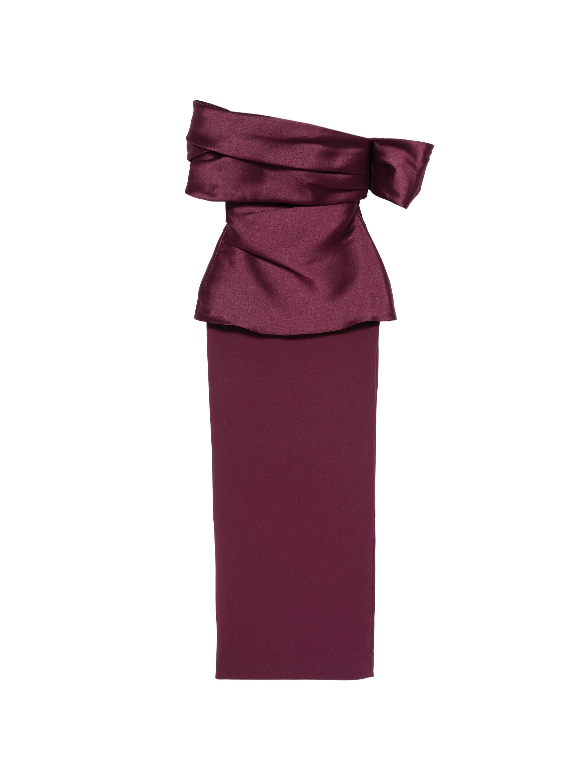 Solace London off - shoulder draped maxi dress