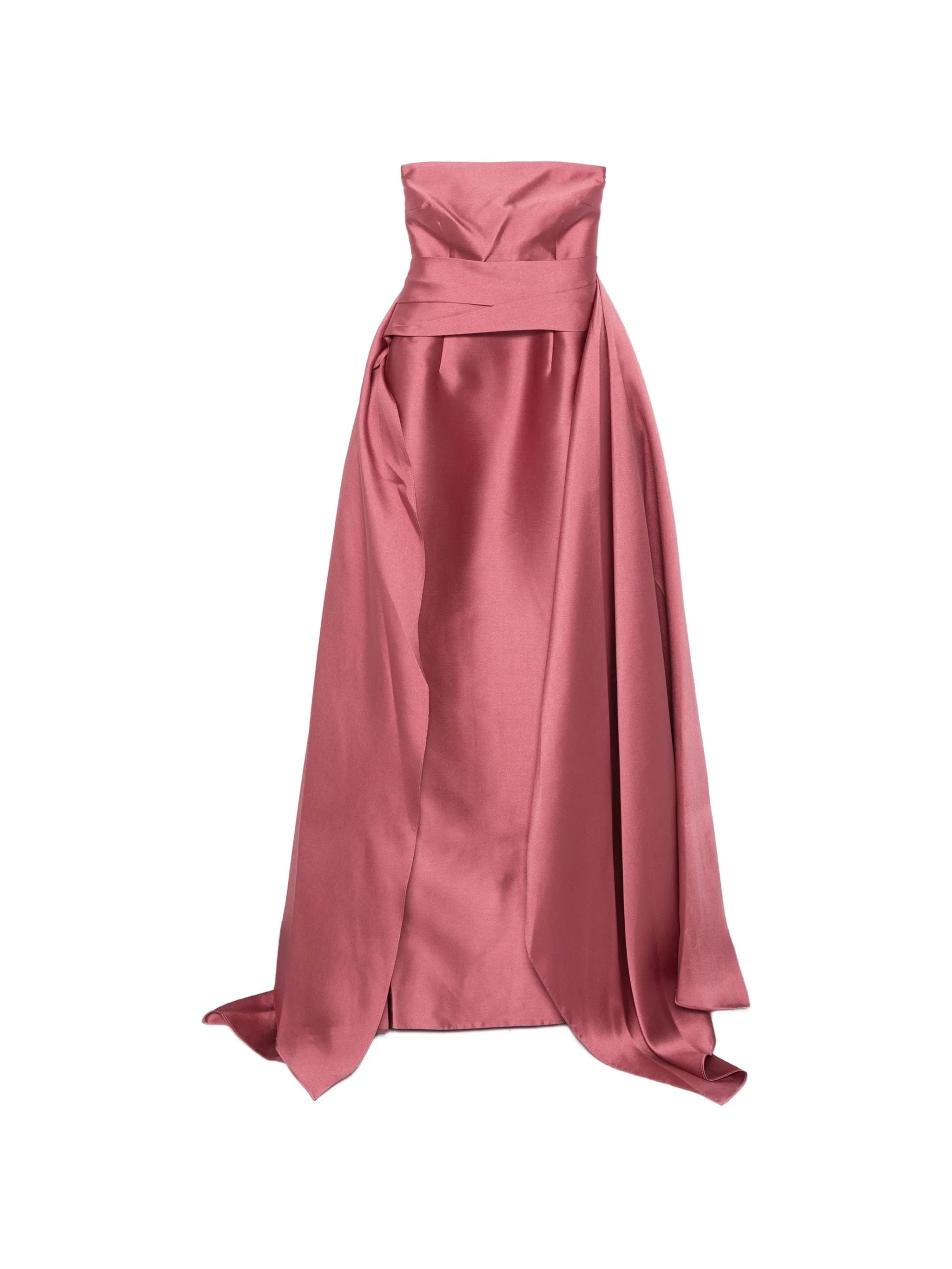 Solace London strapless draped - panel maxi dress