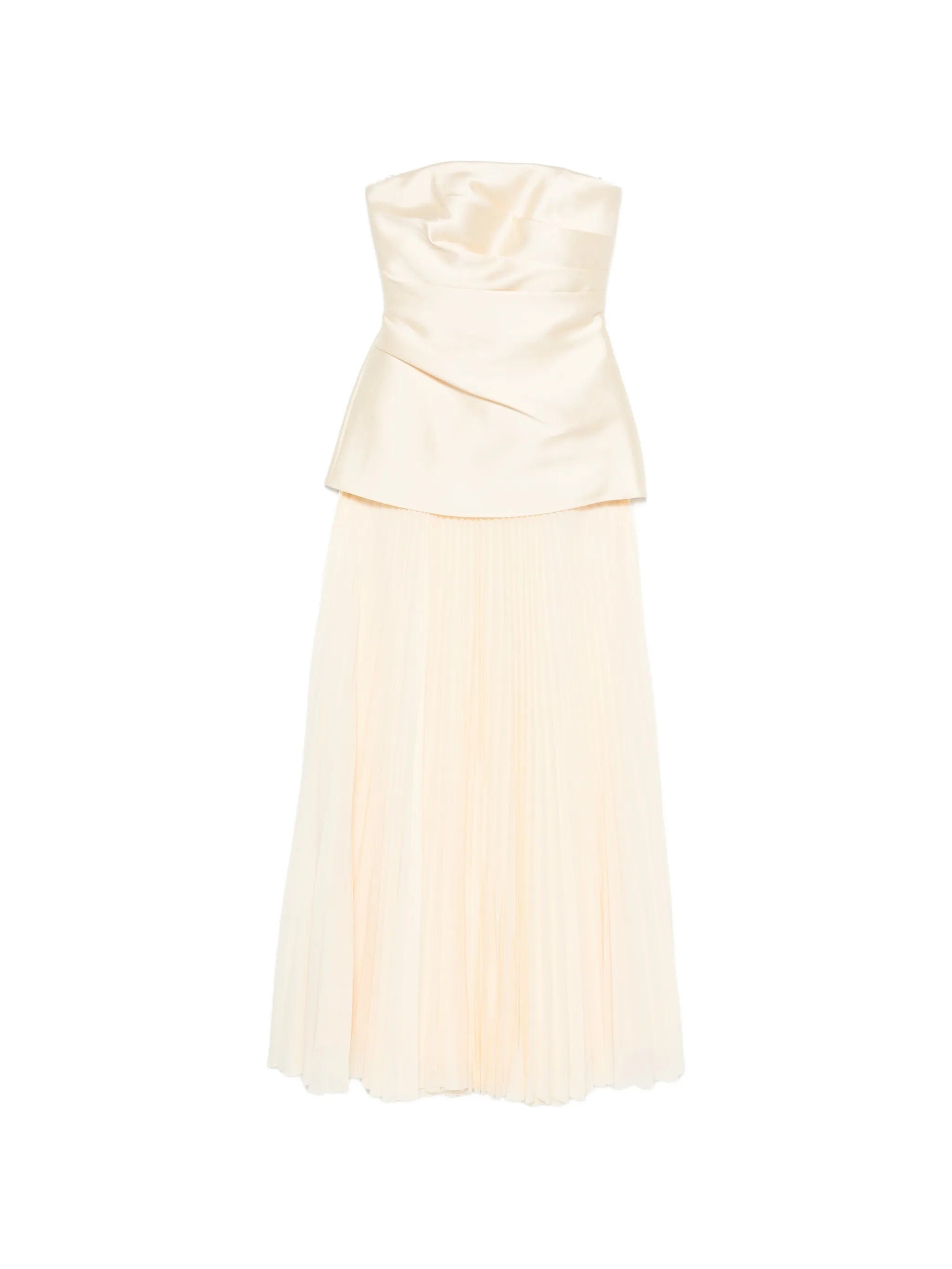 Solace London Claudette strapless pleated - skirt dress
