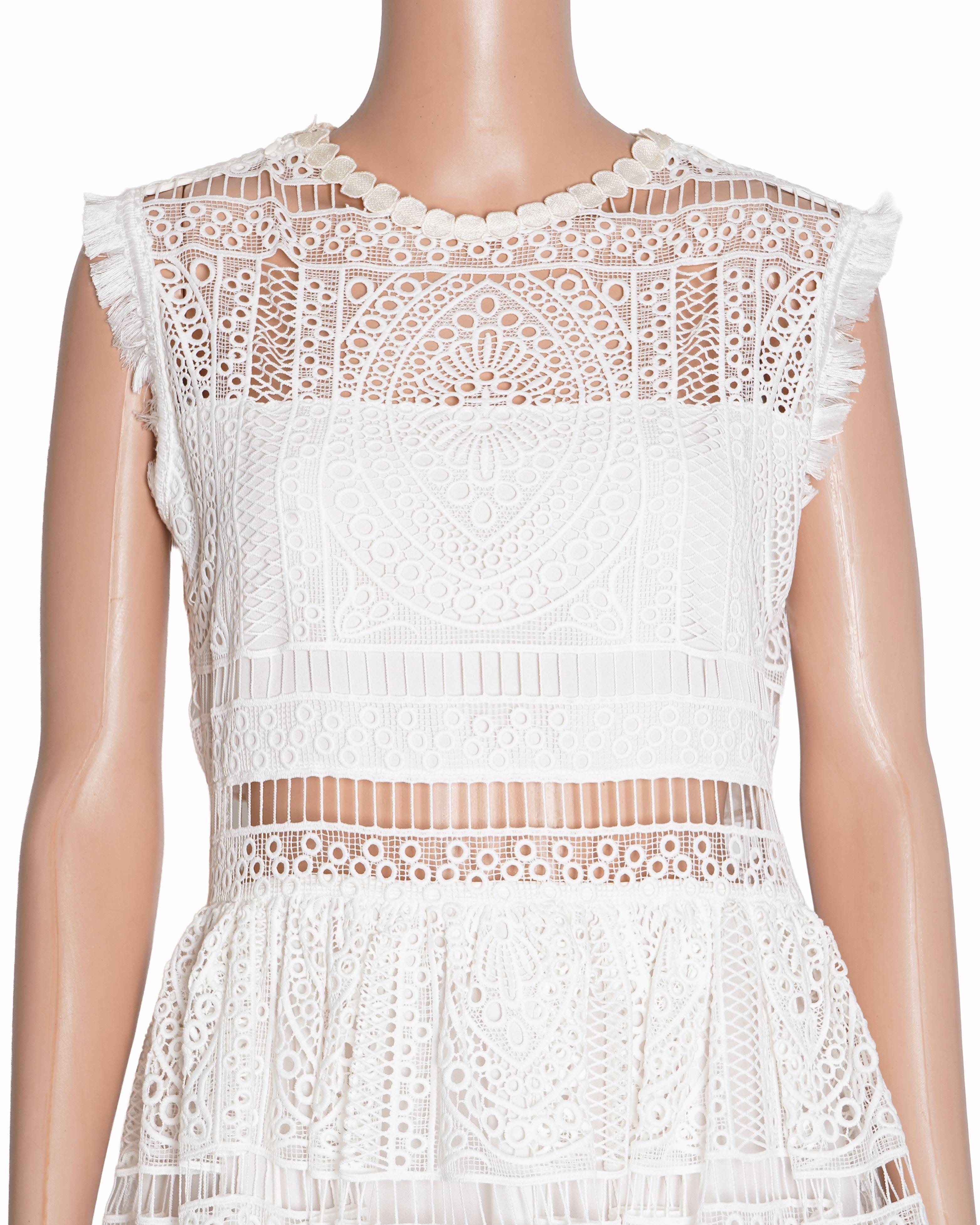 Alexis Lace Dress In White