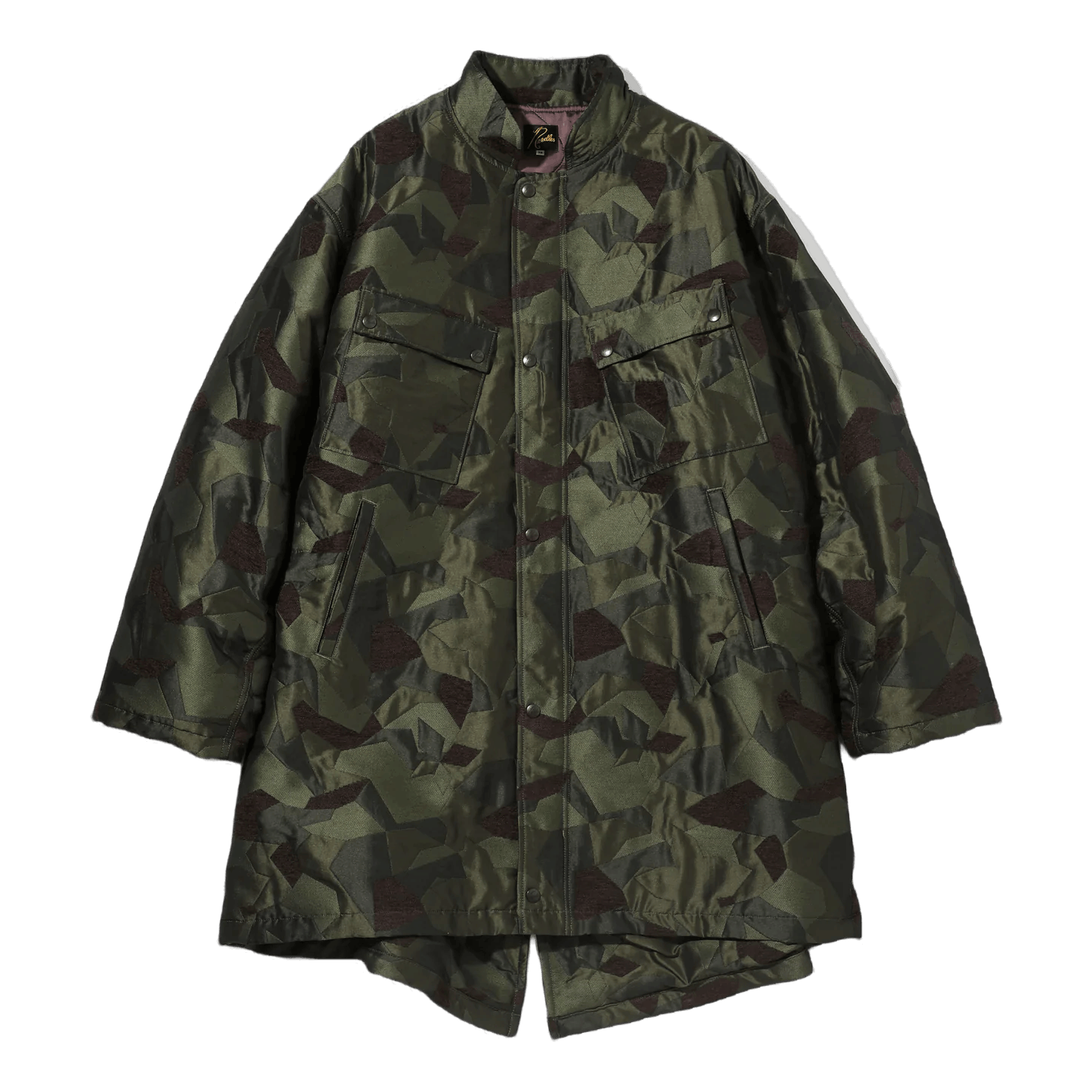 Needles C.p. Coat - Pe/ac Stone Camo J Olive