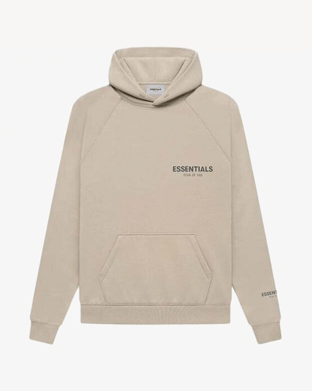 FOG ESSENTIALS FW21 CHEST REFLECTIVE LOGO TAN HOODIE