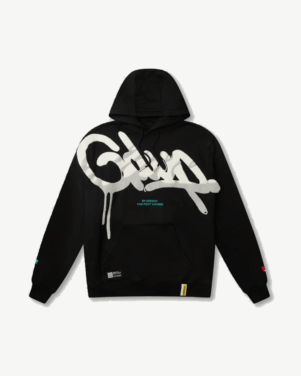 GEEDUP x FOOTLOCKER HANDSTYLE BLACK WHITE GREY HOODIE
