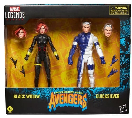 Hasbro Toys Marvel Legends Avengers Black Widow and Quicksilver Action Figure