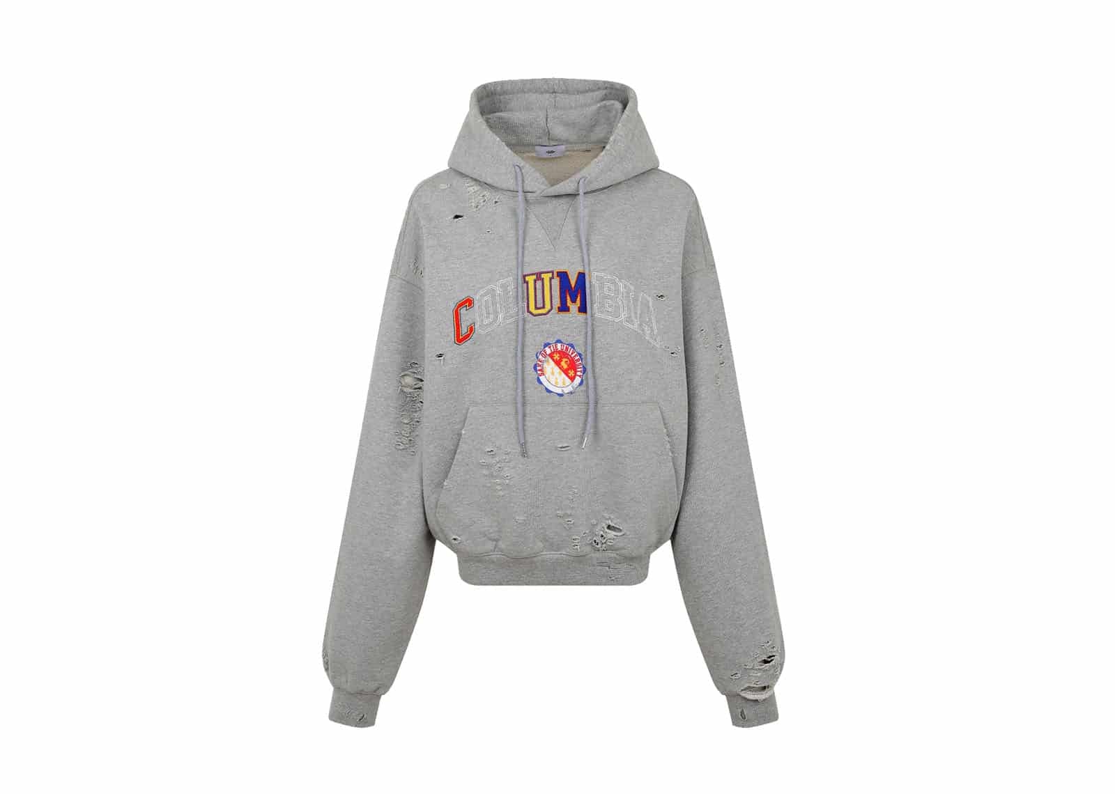 Tiesake Distressed Graphic Hoodie Grey