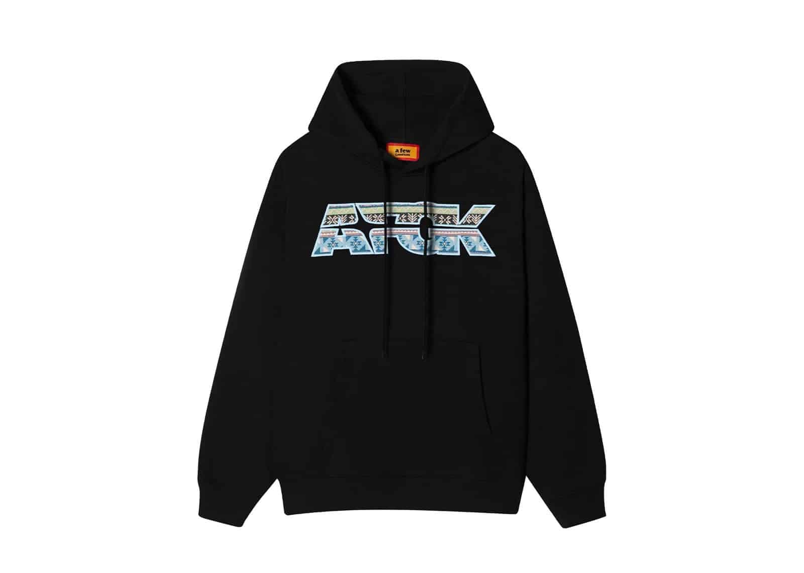 A Few Good Kids Ethnic Embroidery Comet Logo Hoodie Black