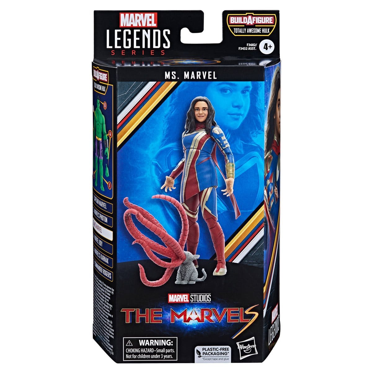 Hasbro Toys Marvel Legends The Marvels Ms. Marvel Totally Awesome Hulk BAF Action Figure