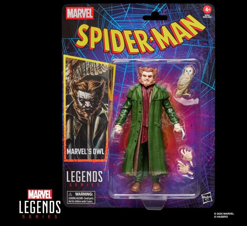 Hasbro Toys Marvel Legends Spider - Man Retro Owl Action Figure