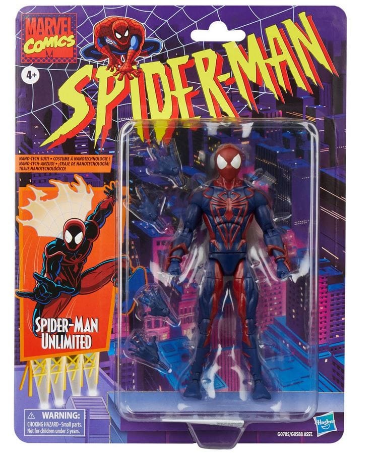 Hasbro Toys Marvel Legends Spider - Man Retro Spider - Man Unlimited Action Figure