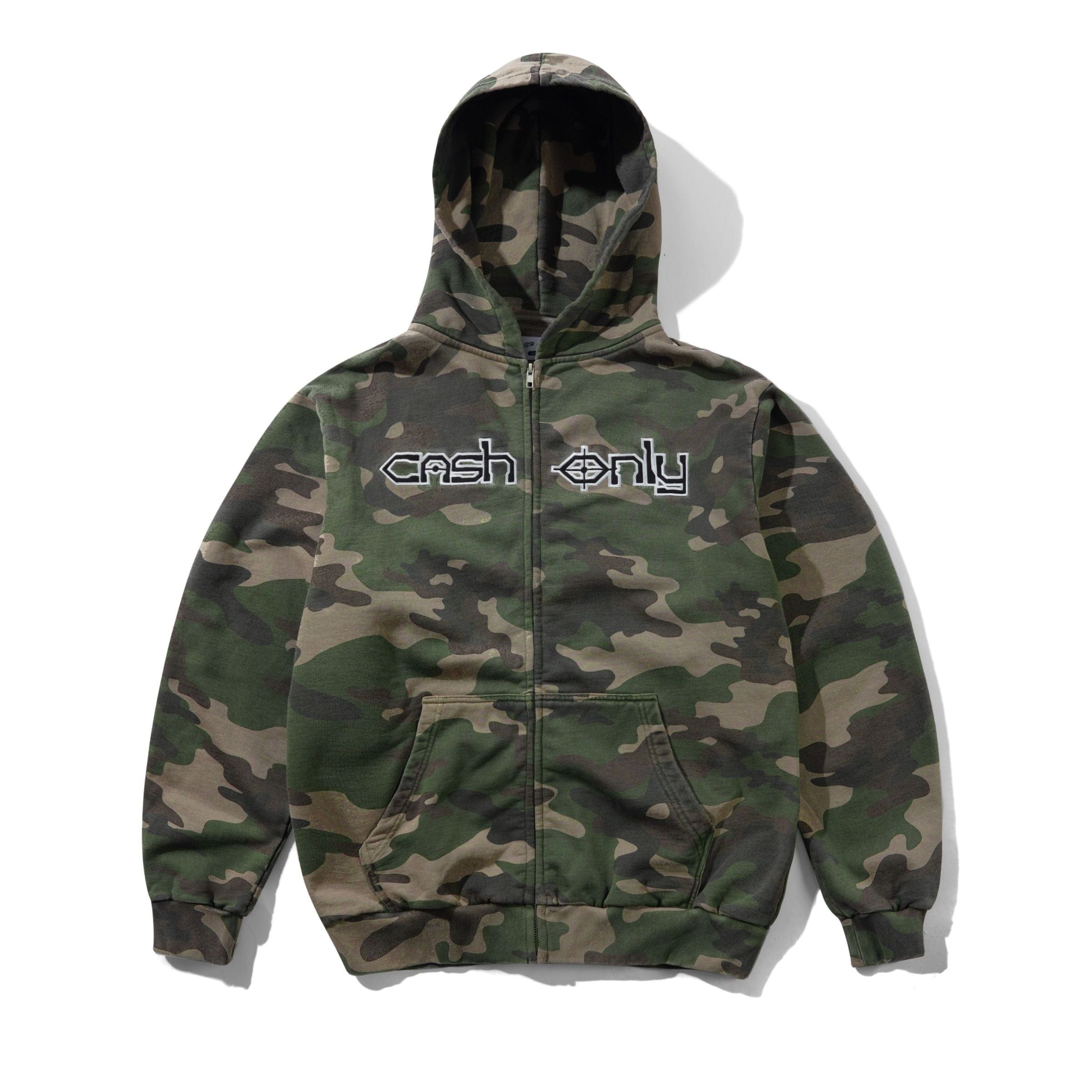 Cash Only Protocol Zip - Thru Hood – Washed Camo