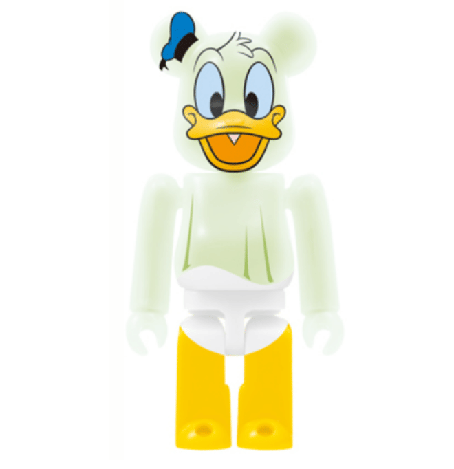 PSL Ghost Donald Duck - Bearbrick 100% Keychain Wow! x Disney Halloween Monster by Medicom