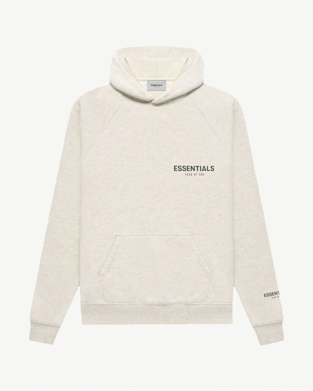 FOG ESSENTIALS FW21 CHEST REFLECTIVE LOGO OATMEAL HOODIE