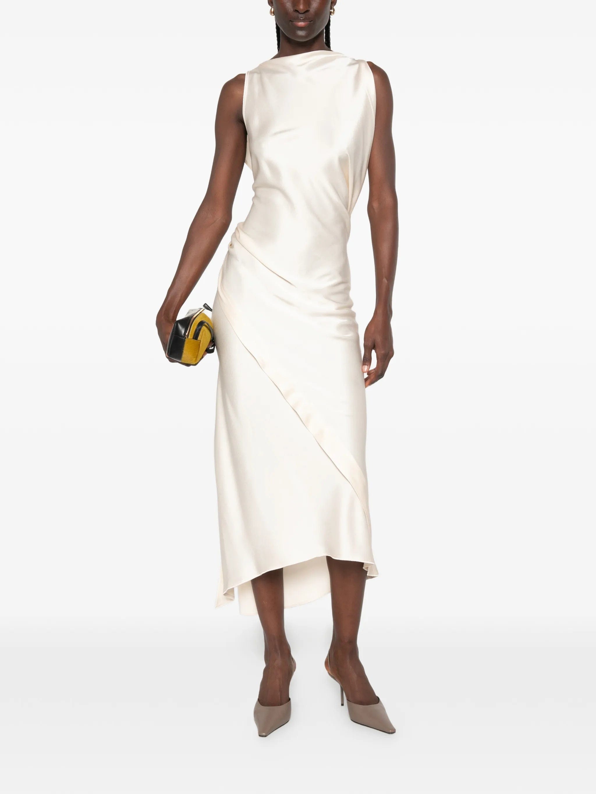 Victoria Beckham sleeveless draped asymmetric dress