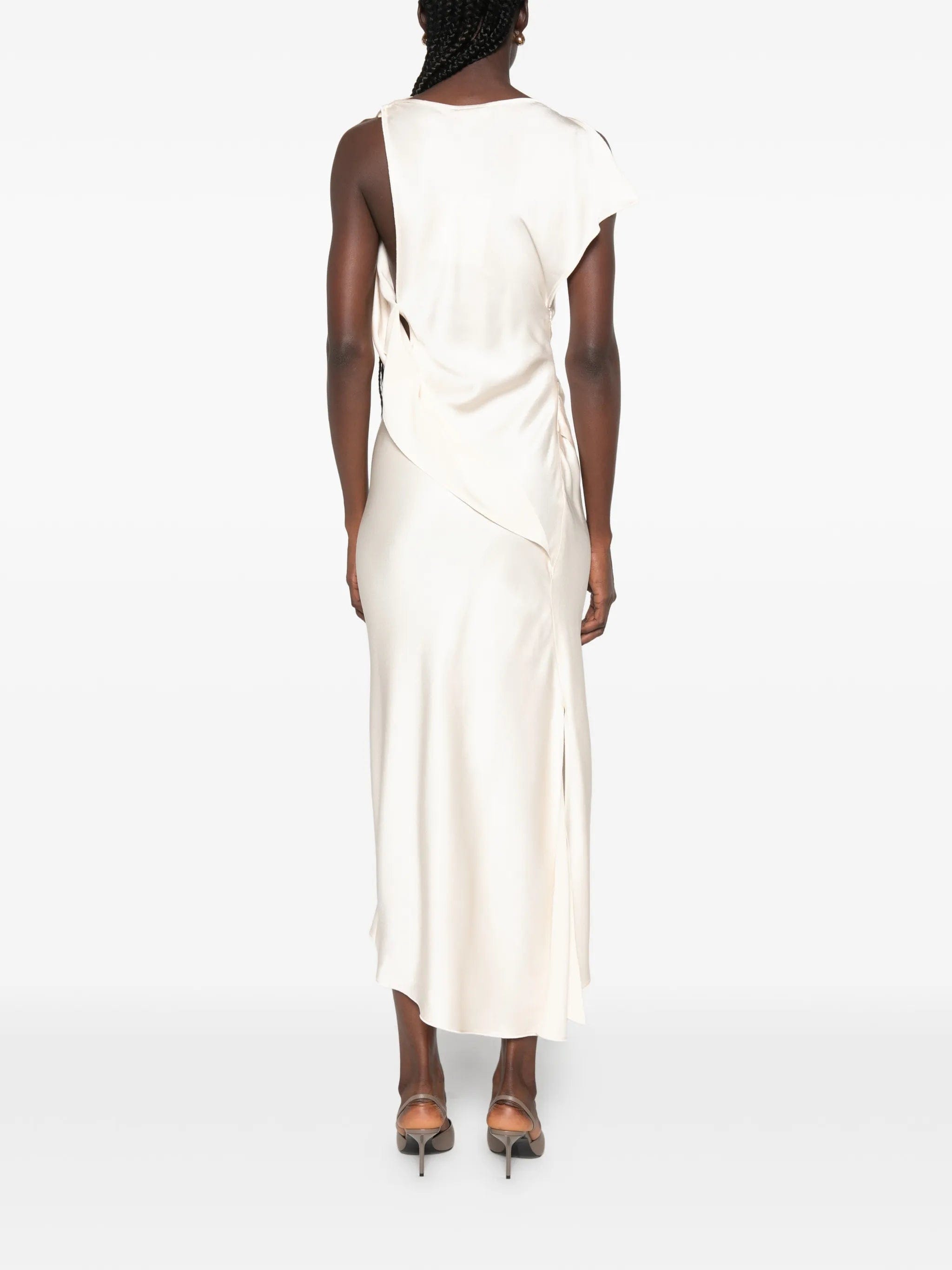 Victoria Beckham sleeveless draped asymmetric dress