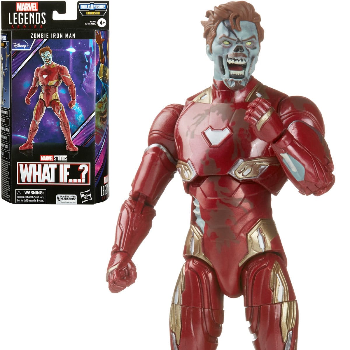Hasbro Toys Marvel Legends What If? Zombie Iron Man Khonshu BAF Action Figure