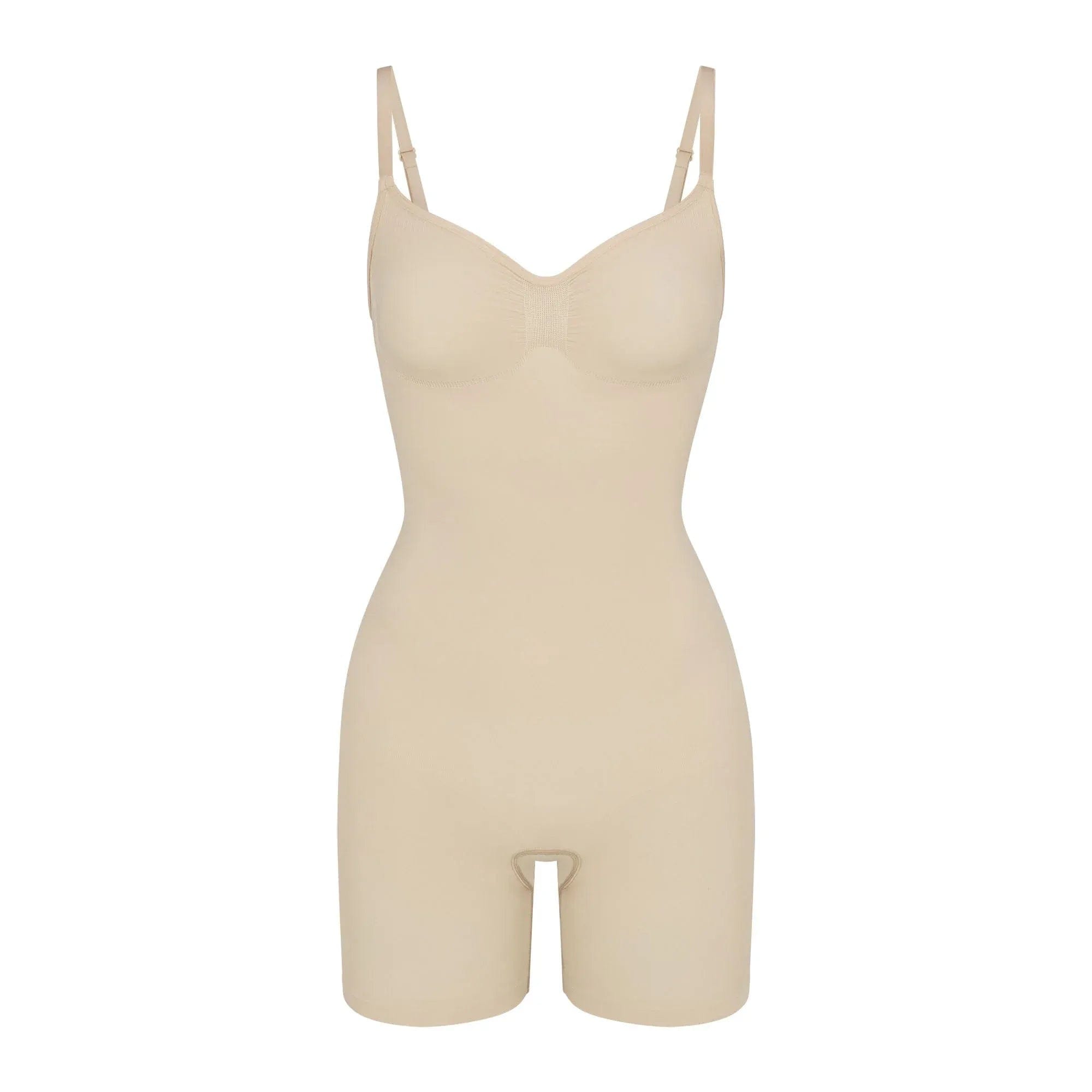 SEAMLESS SCULPT Skims Seamless Sculpt Mid Thigh Bodysuit Sand