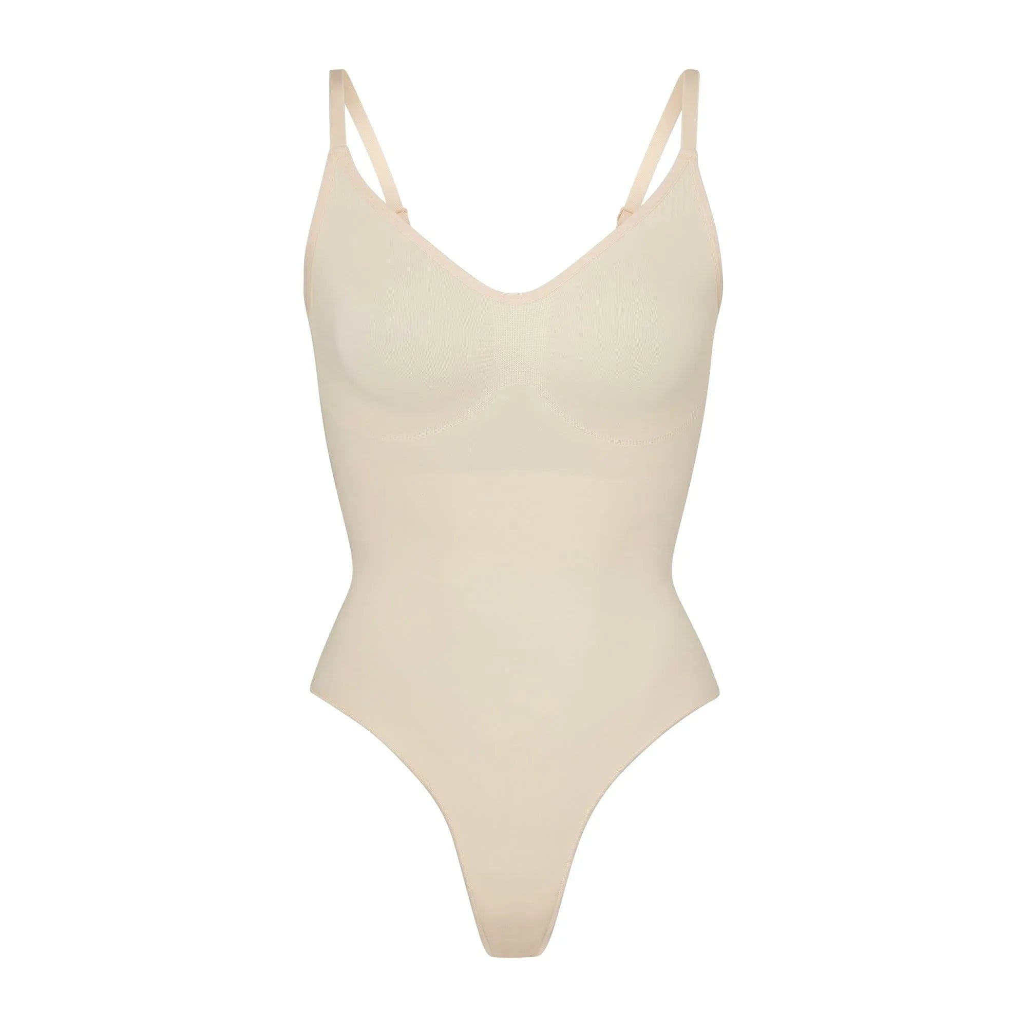 SEAMLESS SCULPT Skims Seamless Sculpt Thong Bodysuit Sand