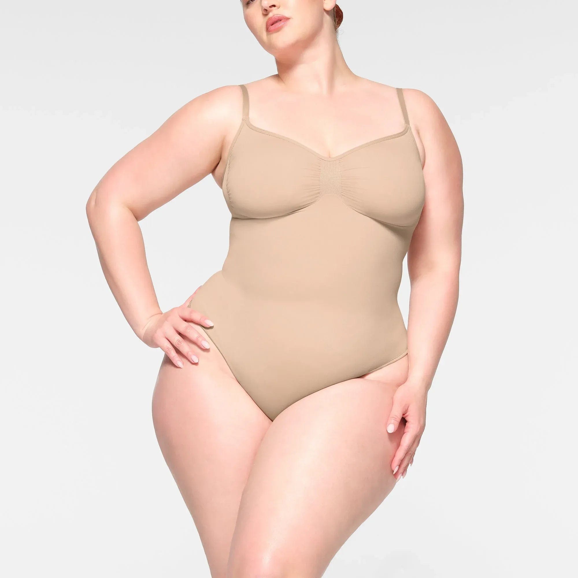 SEAMLESS SCULPT Skims Seamless Sculpt Thong Bodysuit Mica
