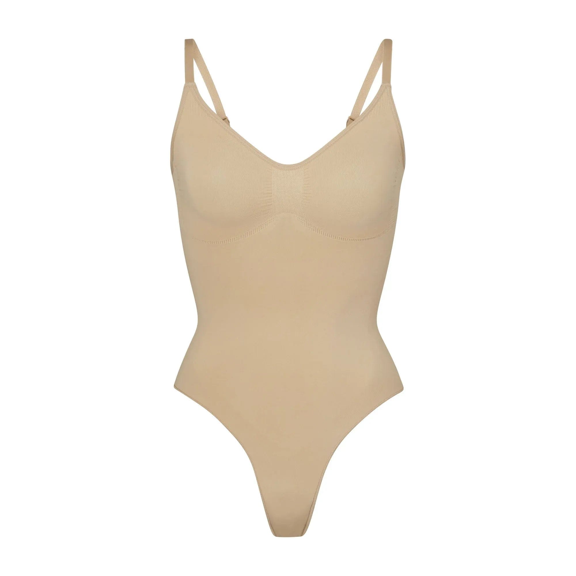 SEAMLESS SCULPT Skims Seamless Sculpt Thong Bodysuit Clay
