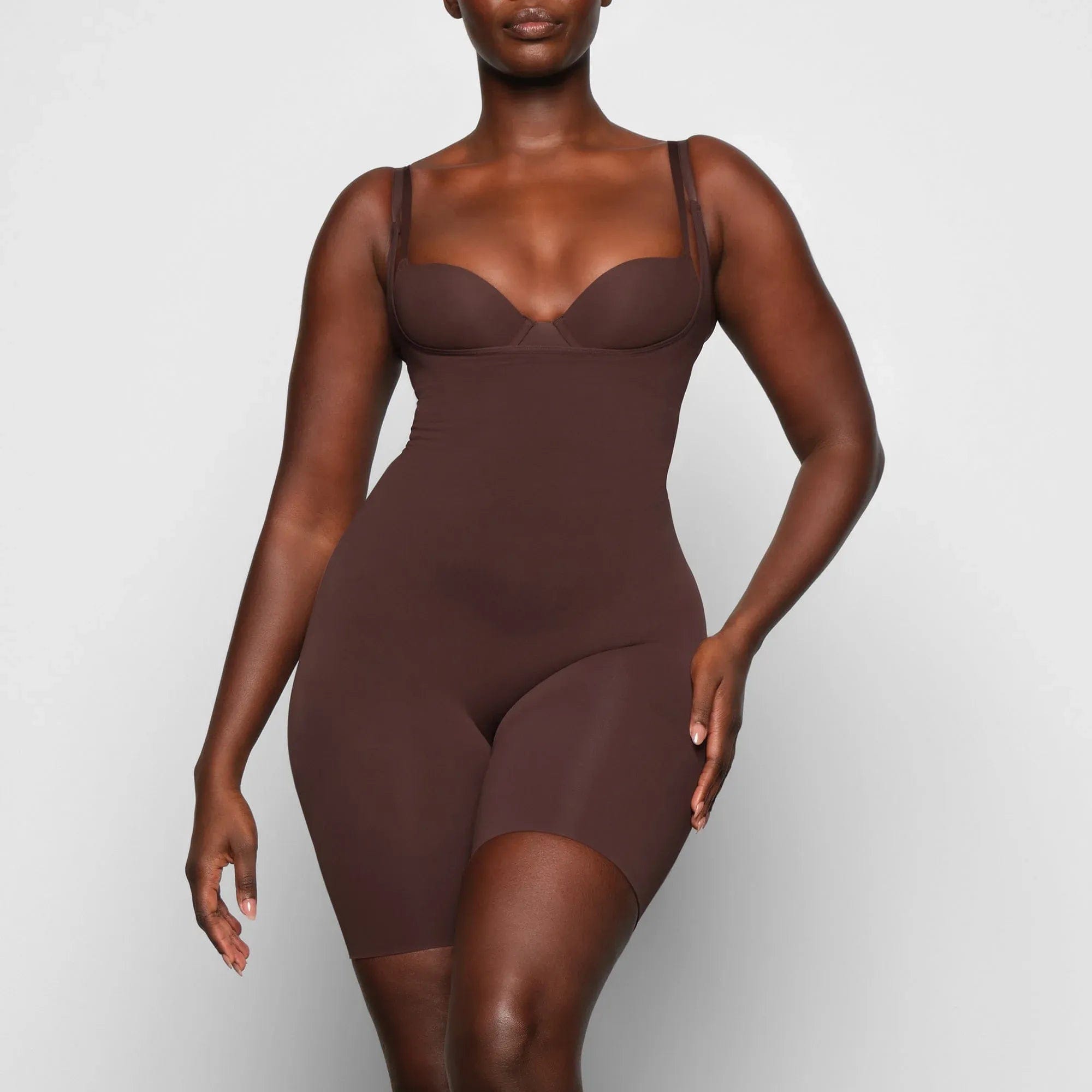 SEAMLESS SCULPT Skims Seamless Sculpt Open Bust Bodysuit Cocoa
