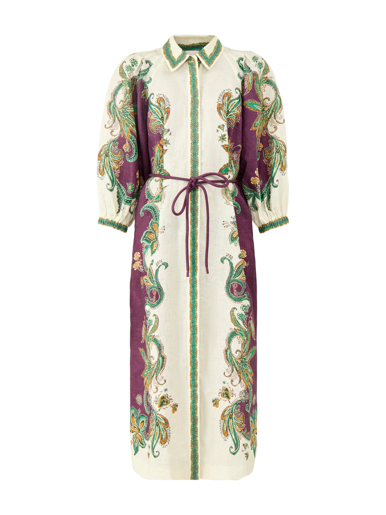 Alemais Ruthie Linen Shirt Dress Multi