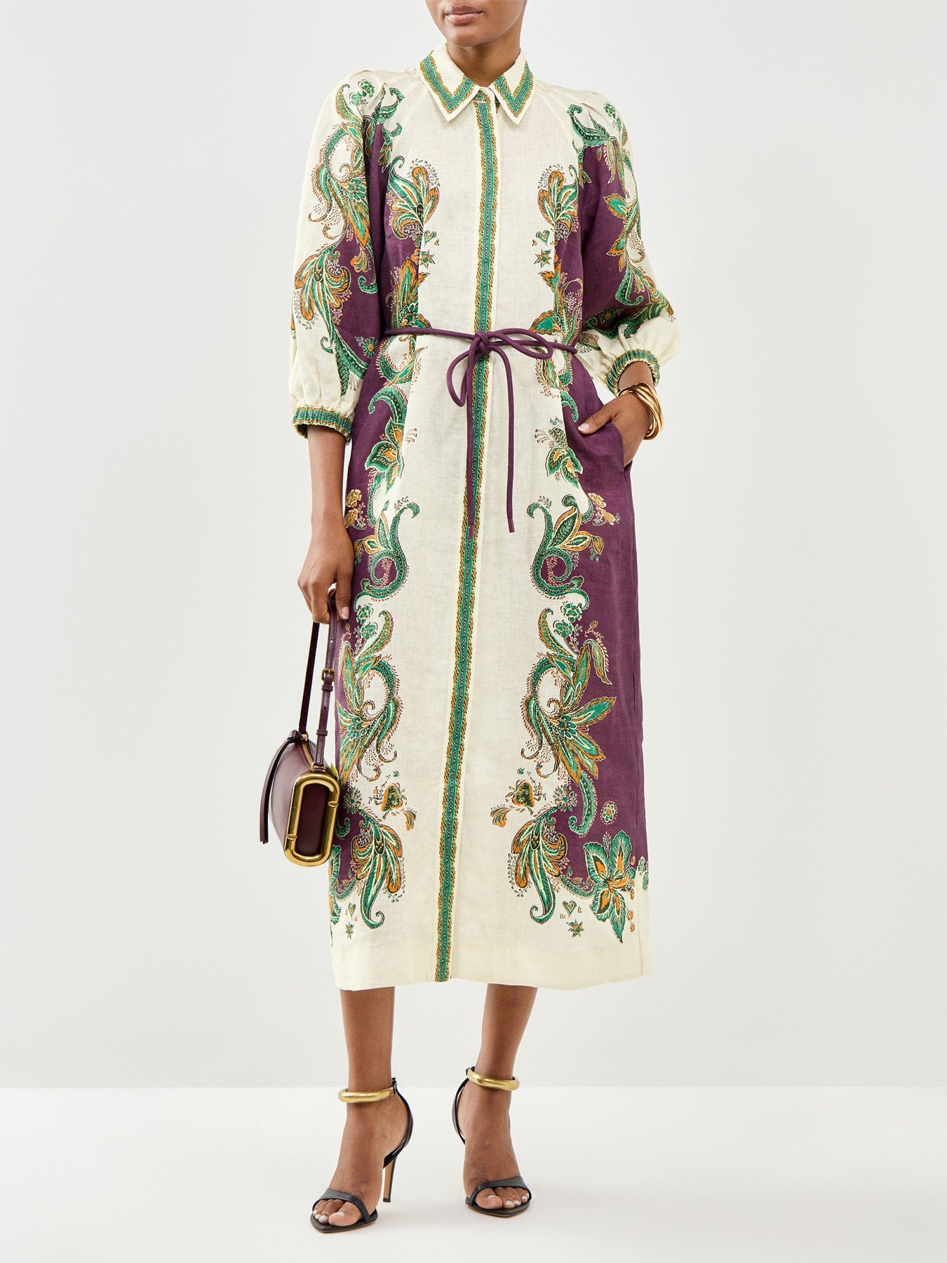 Alemais Ruthie Linen Shirt Dress Multi