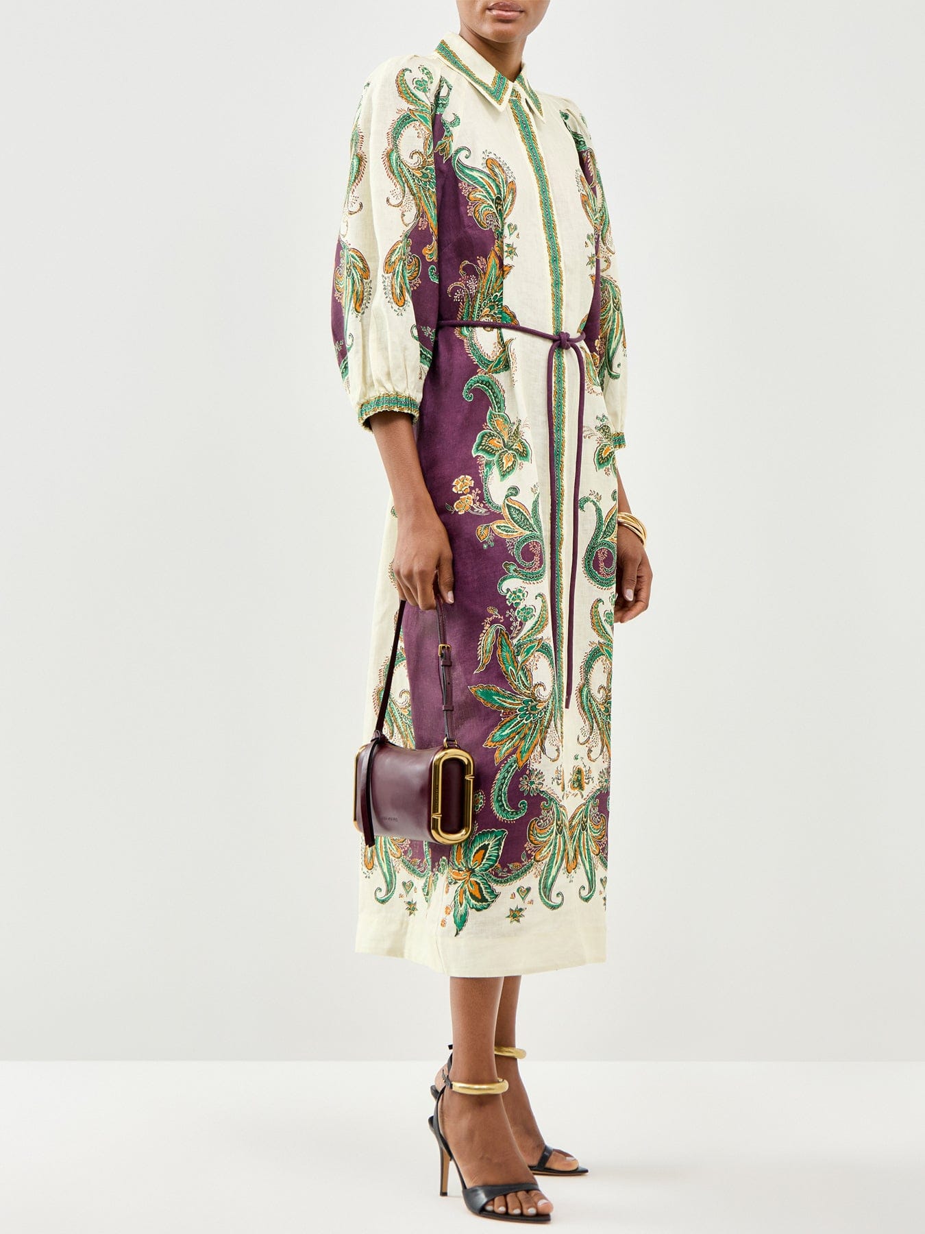 Alemais Ruthie Linen Shirt Dress Multi