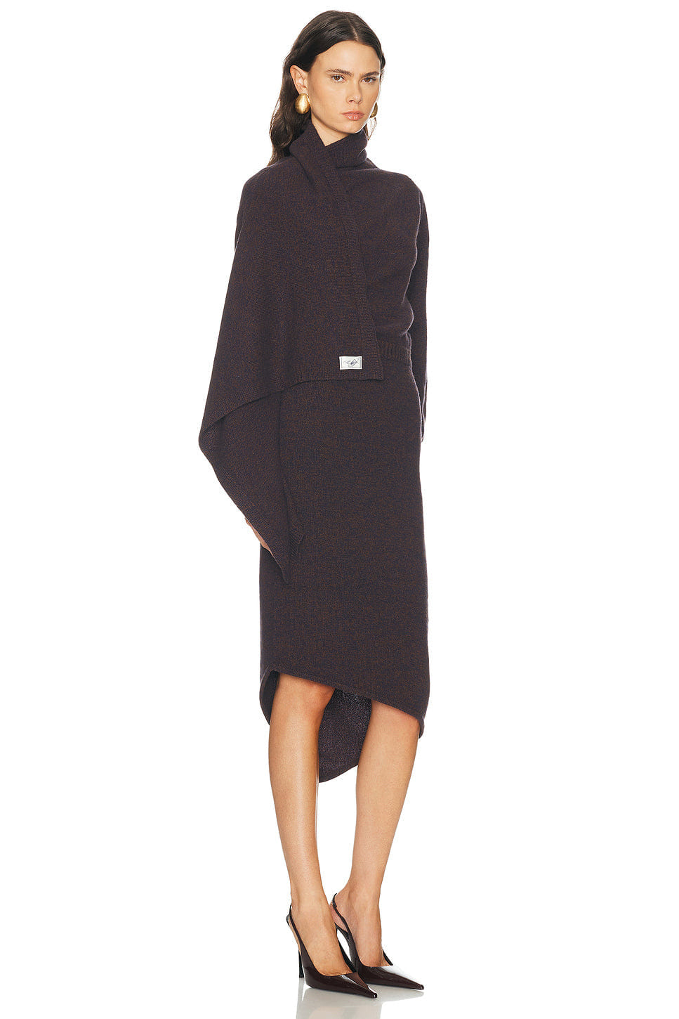 THE Attico Scarf Midi Dress