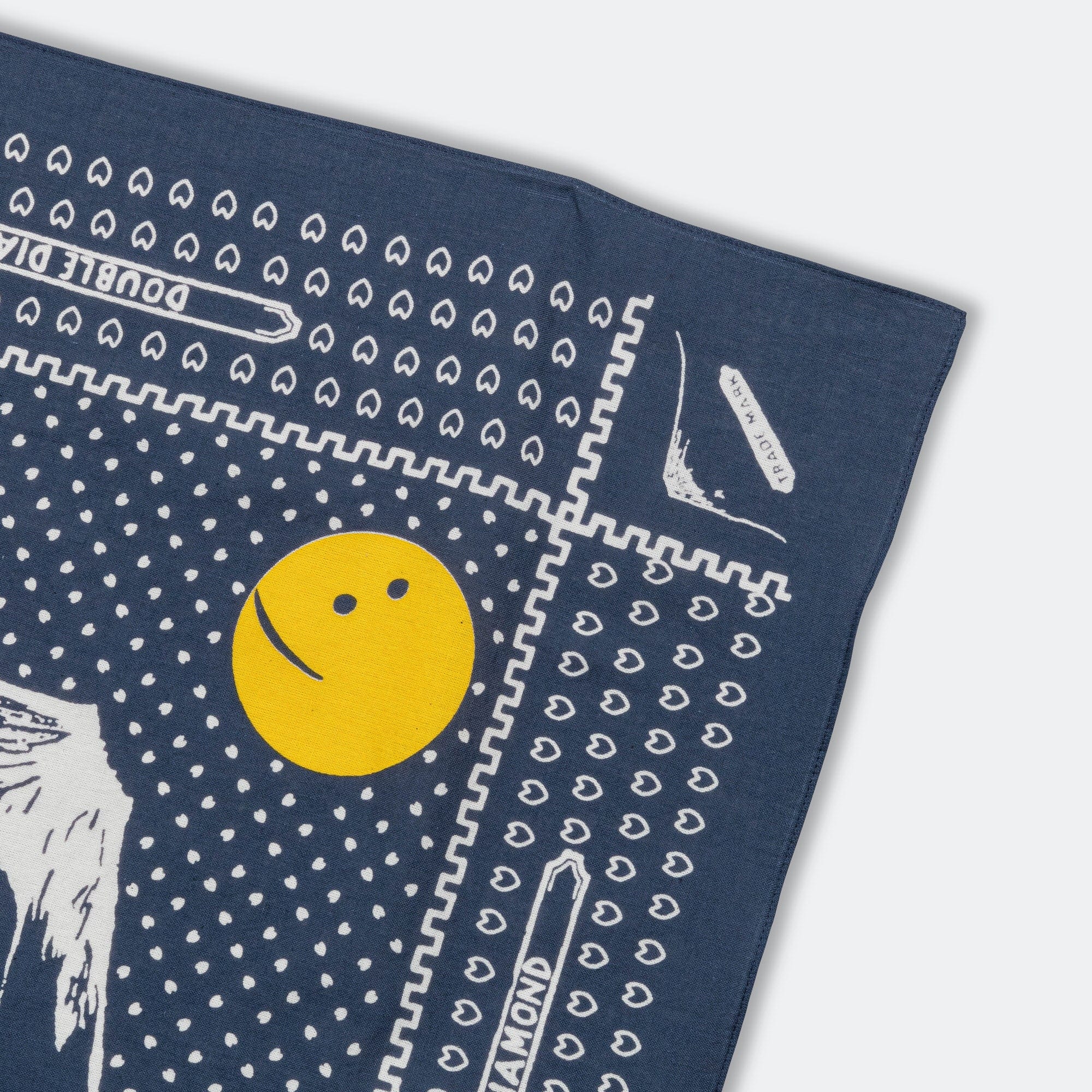 Kapital Fastcolor Selvedge Bandanna Mirrored Fuji PROFILE RAINBOWY - Navy