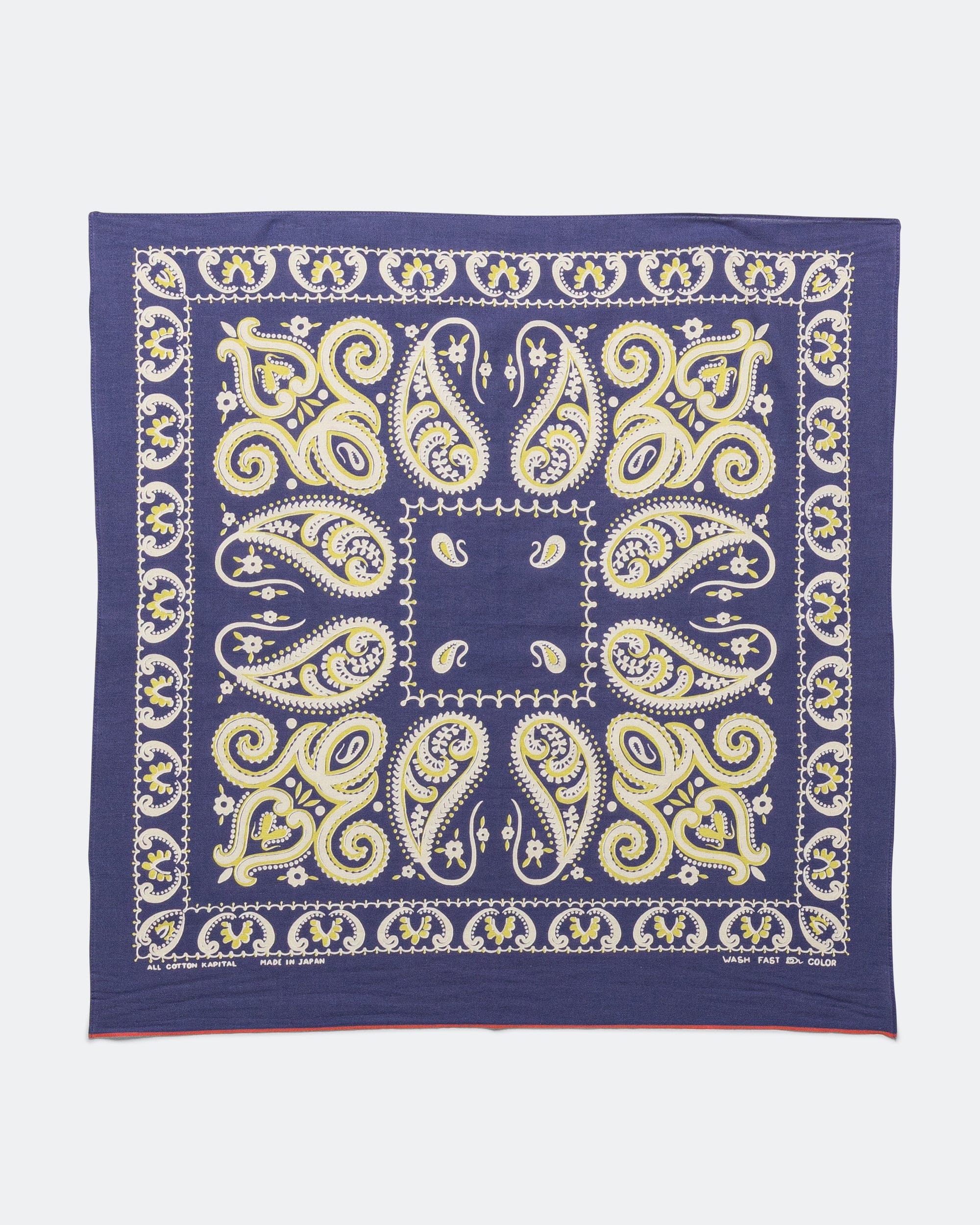 Kapital Fastcolor Selvedge Bandanna (SAMBO Paisley) 20x20 - Purple