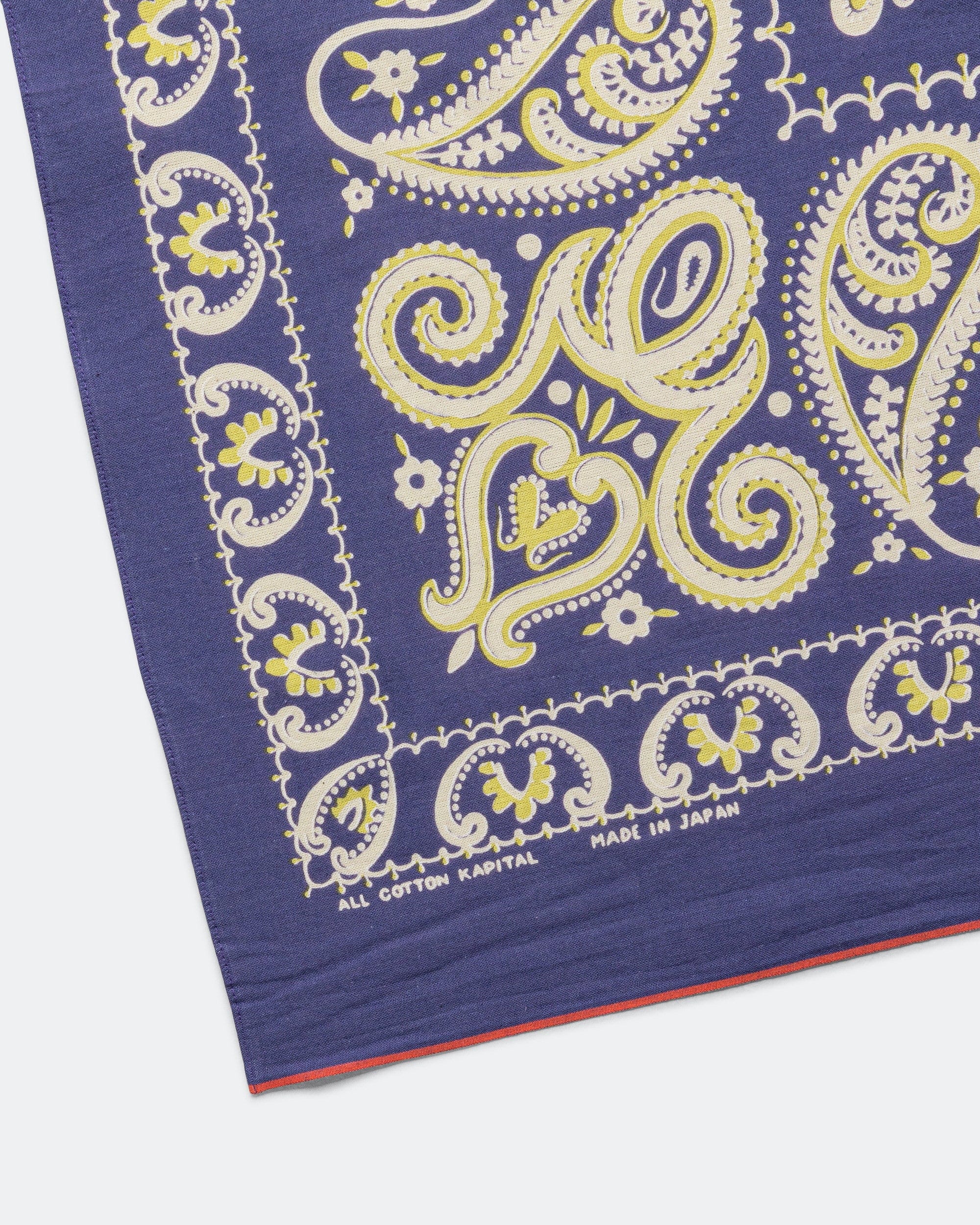 Kapital Fastcolor Selvedge Bandanna (SAMBO Paisley) 20x20 - Purple