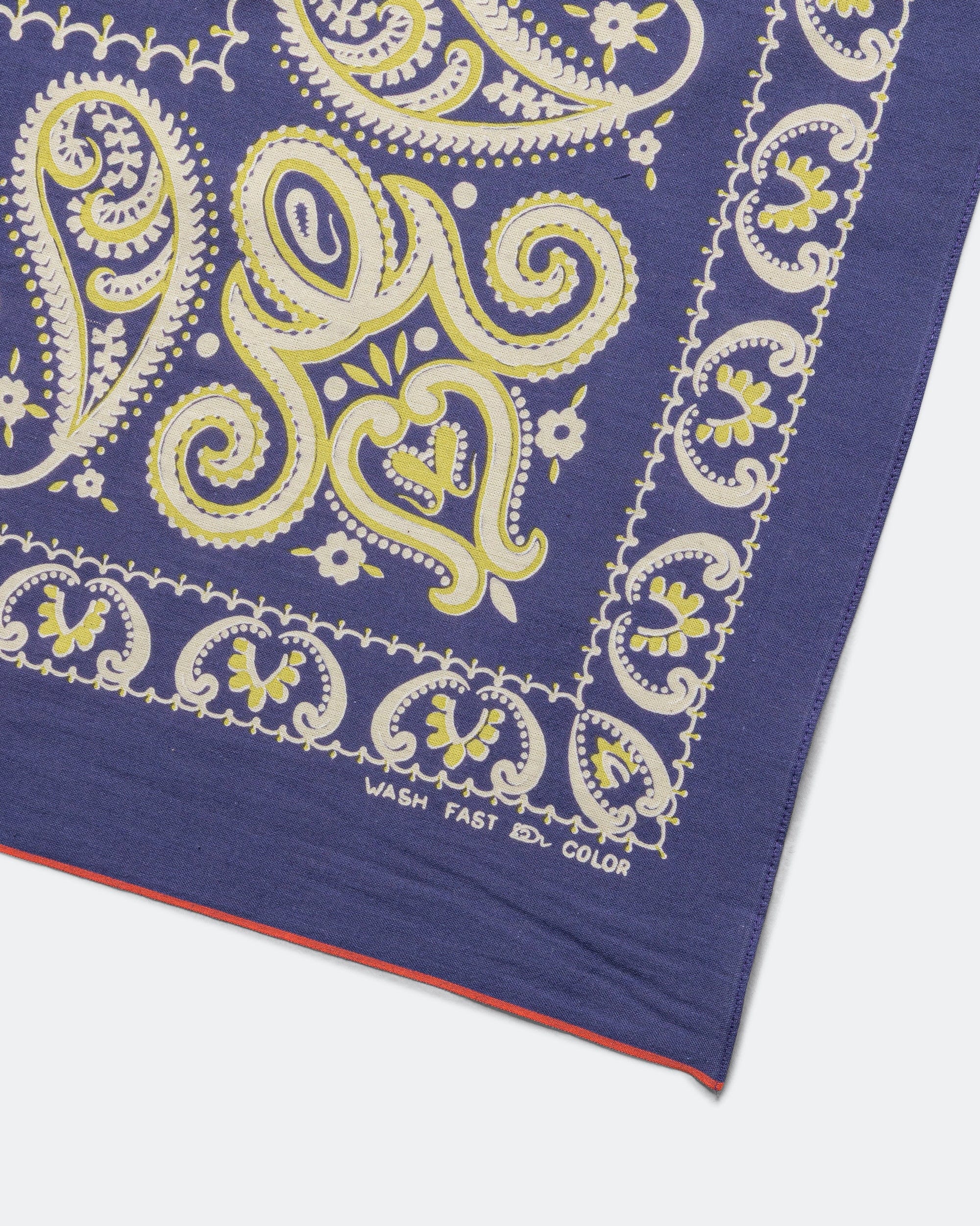 Kapital Fastcolor Selvedge Bandanna (SAMBO Paisley) 20x20 - Purple