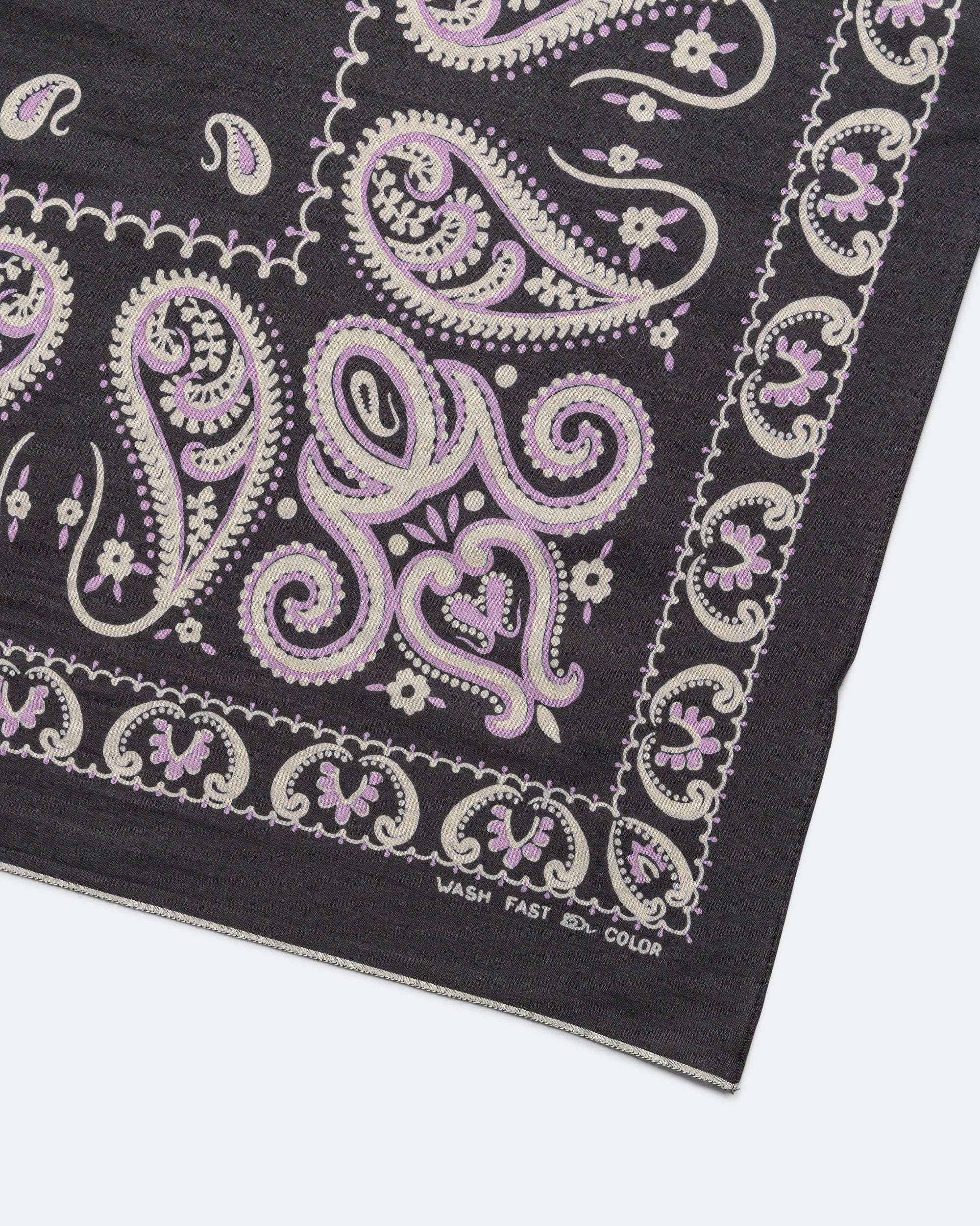 Kapital Fastcolor Selvedge Bandanna (SAMBO Paisley) 20x20 - Black