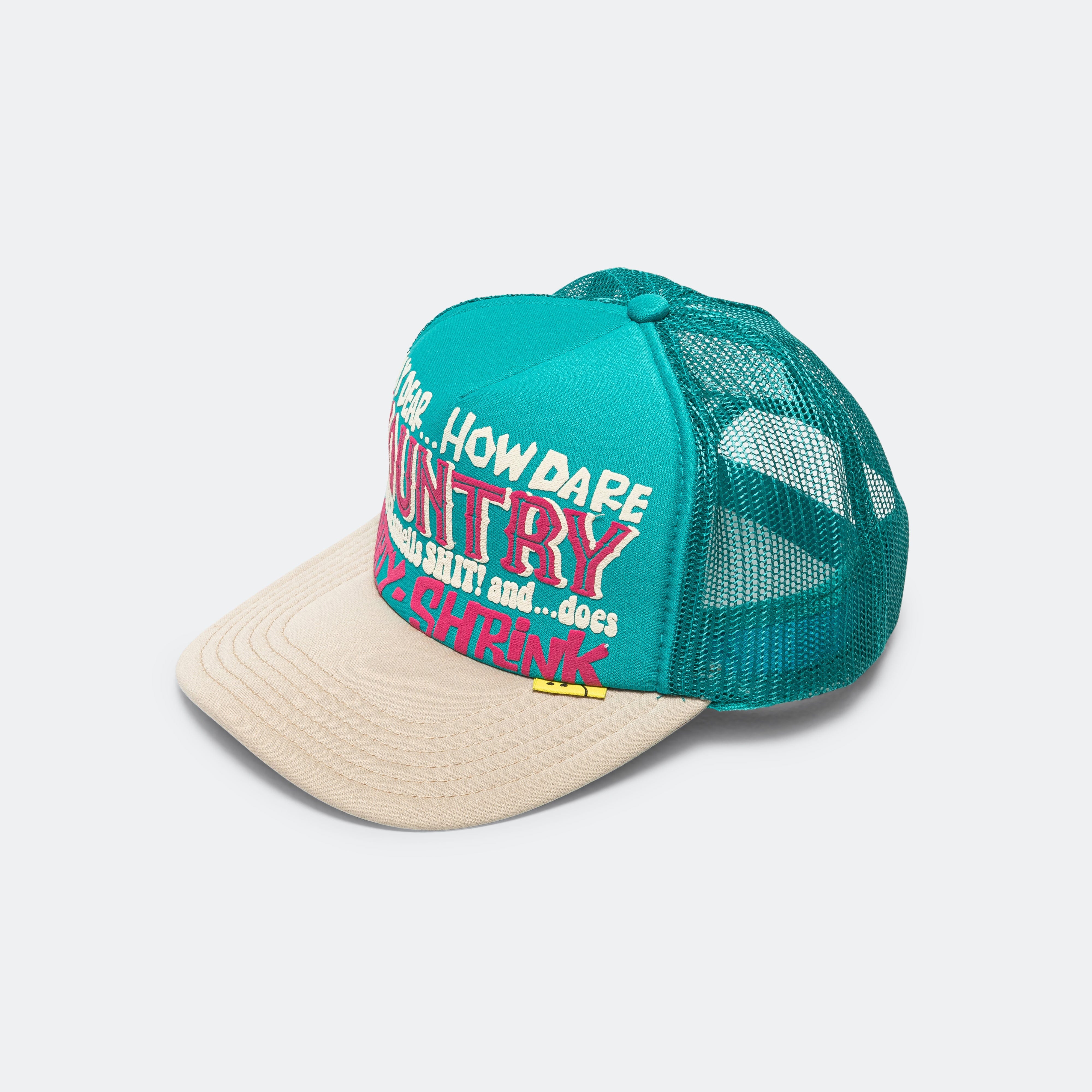 Kapital KOUNTRY DIRTY SHRINK Trucker CAP - Turquoise x Beige