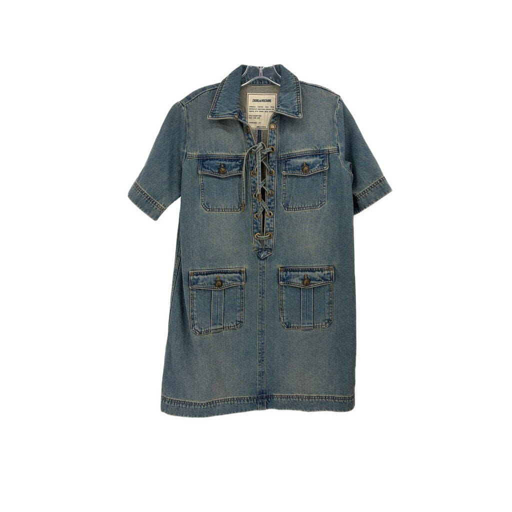 ZADIG & Voltaire DENIM DRESSES BLUE L