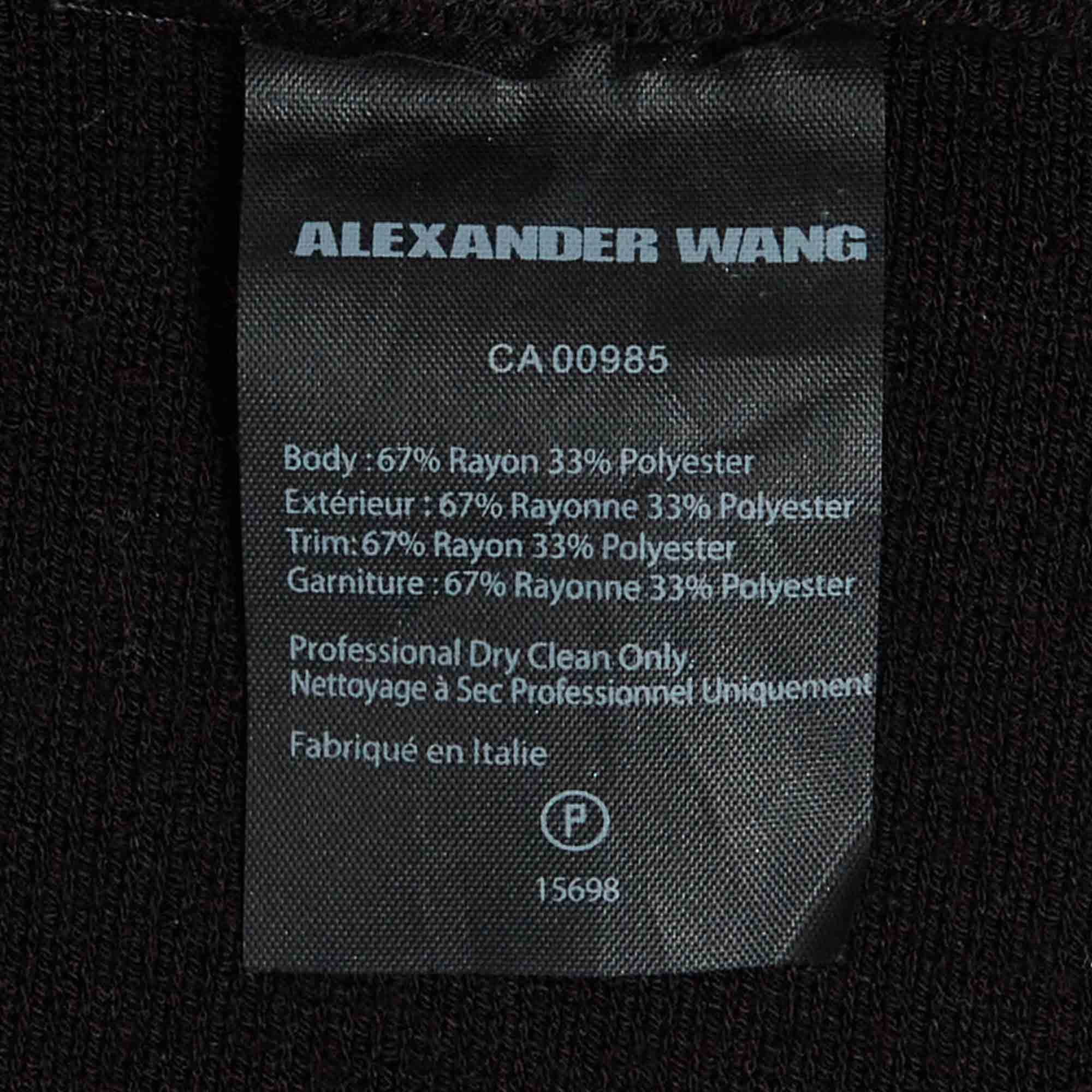 Alexander Wang Black Stretch Knit Lace - Up Set