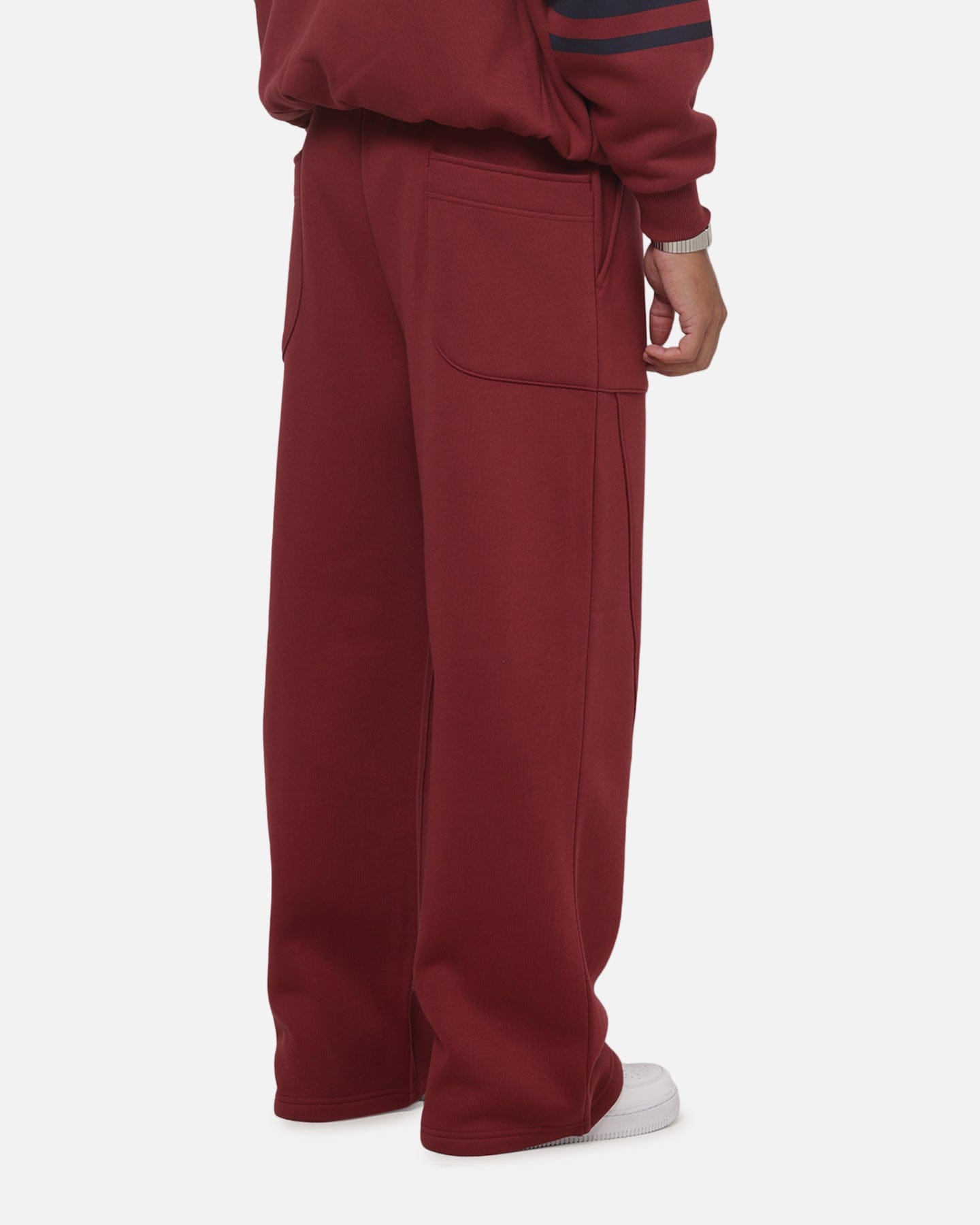 Carre Varsity Track Pants Burgundy