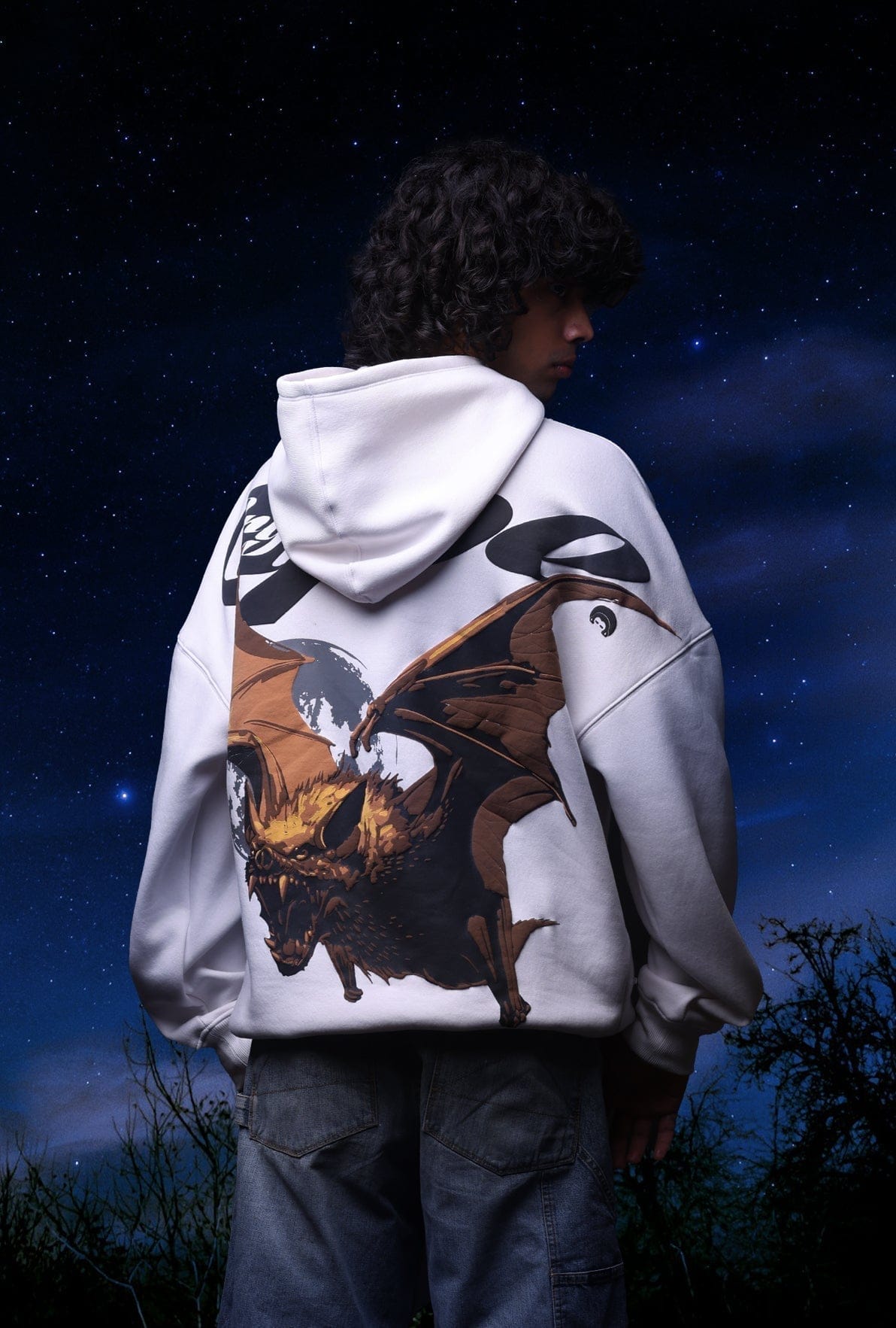 Gryape WHITE NIGHTWING HOODIE