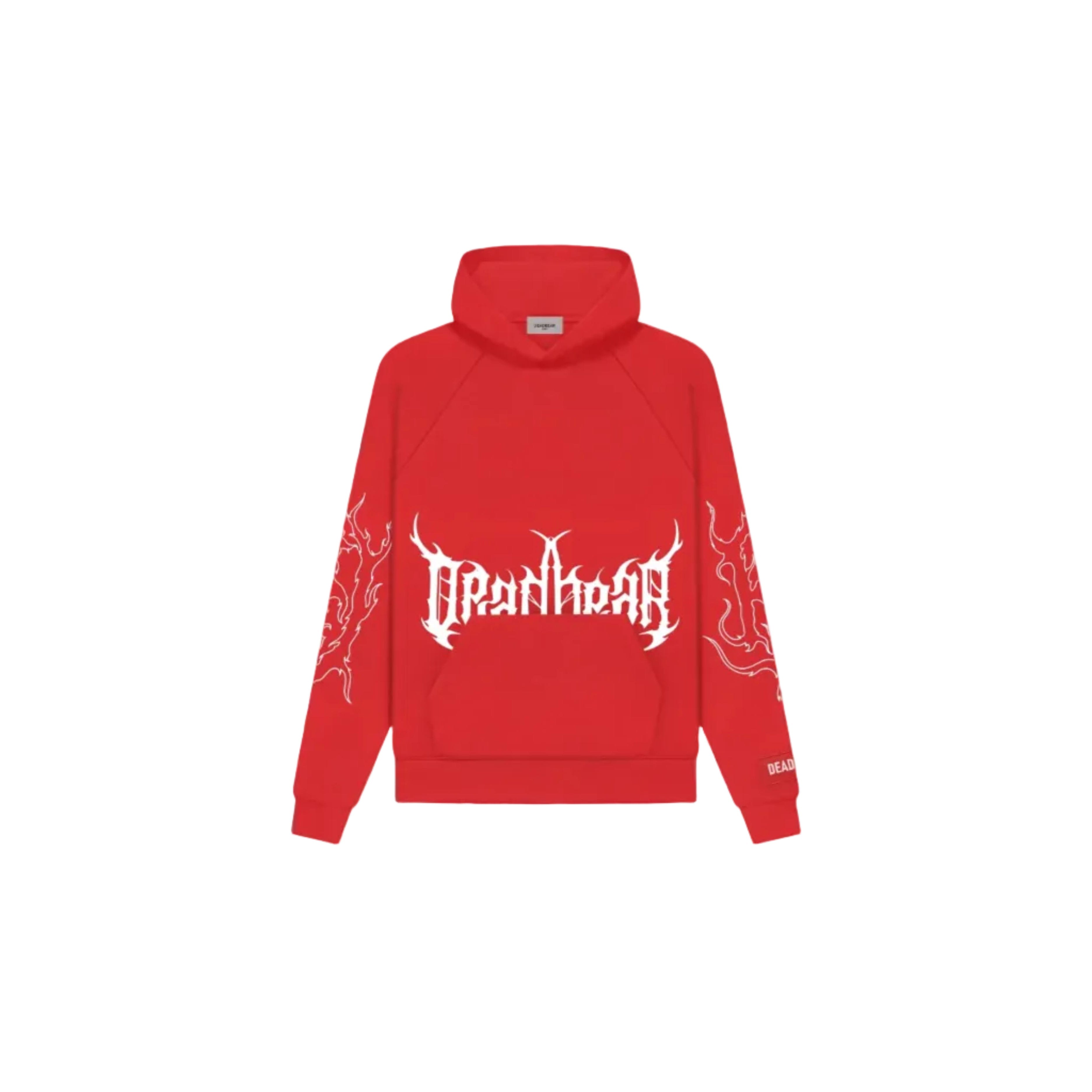 Deadbear Flames Hoodie Red