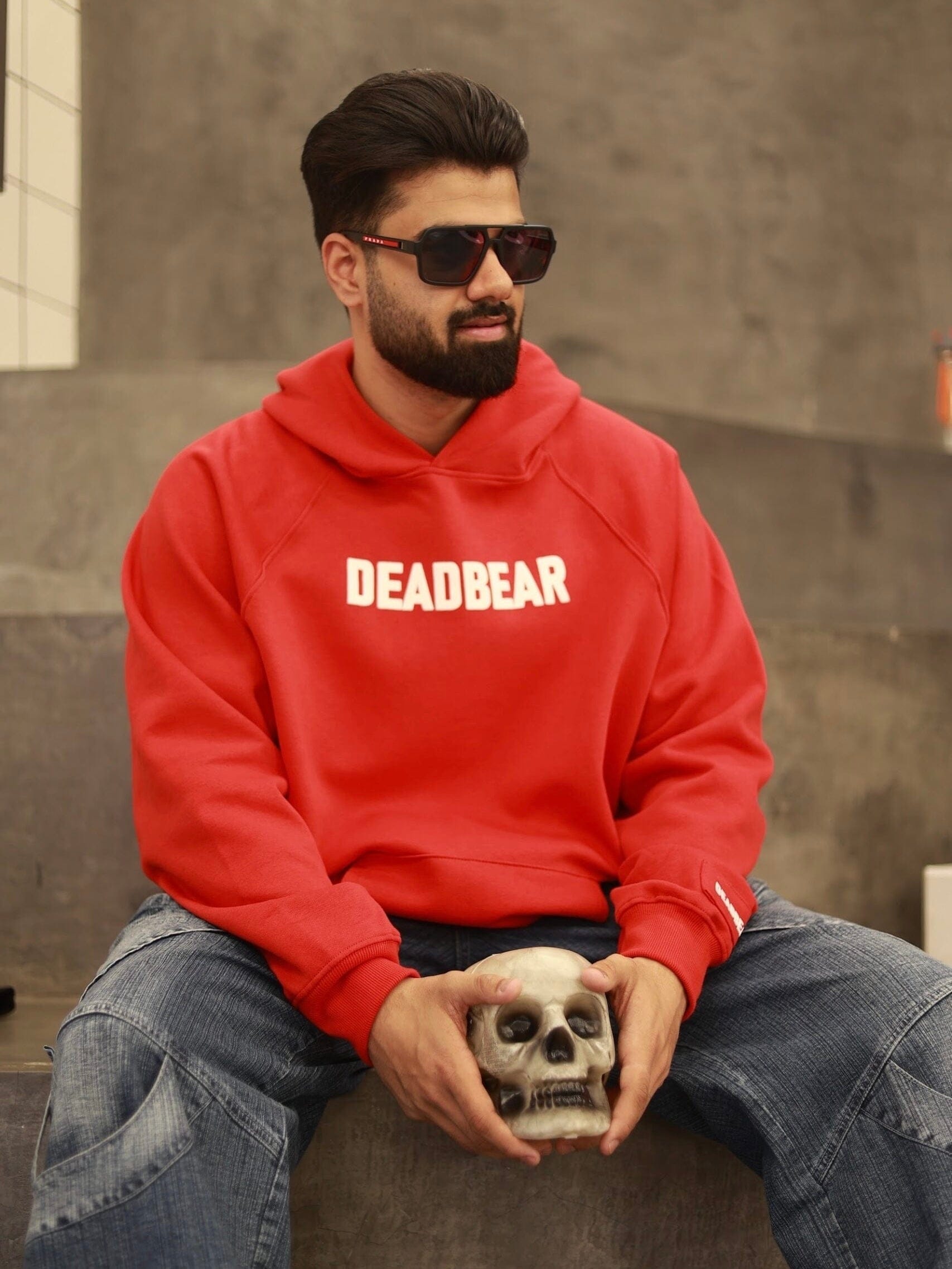Deadbear Basic Red Hoodie