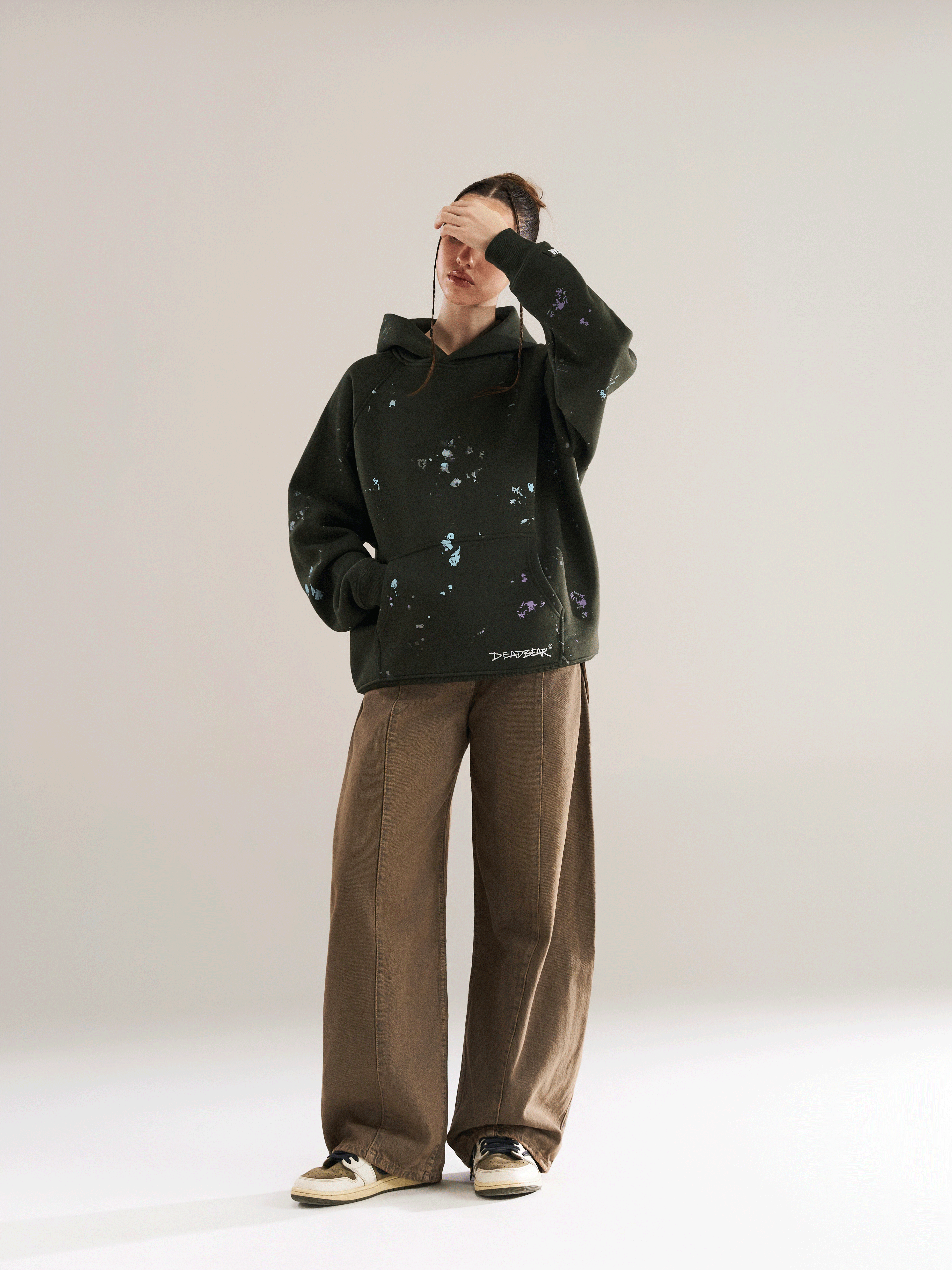 Deadbear Grumpy Bear Hoodie Olive