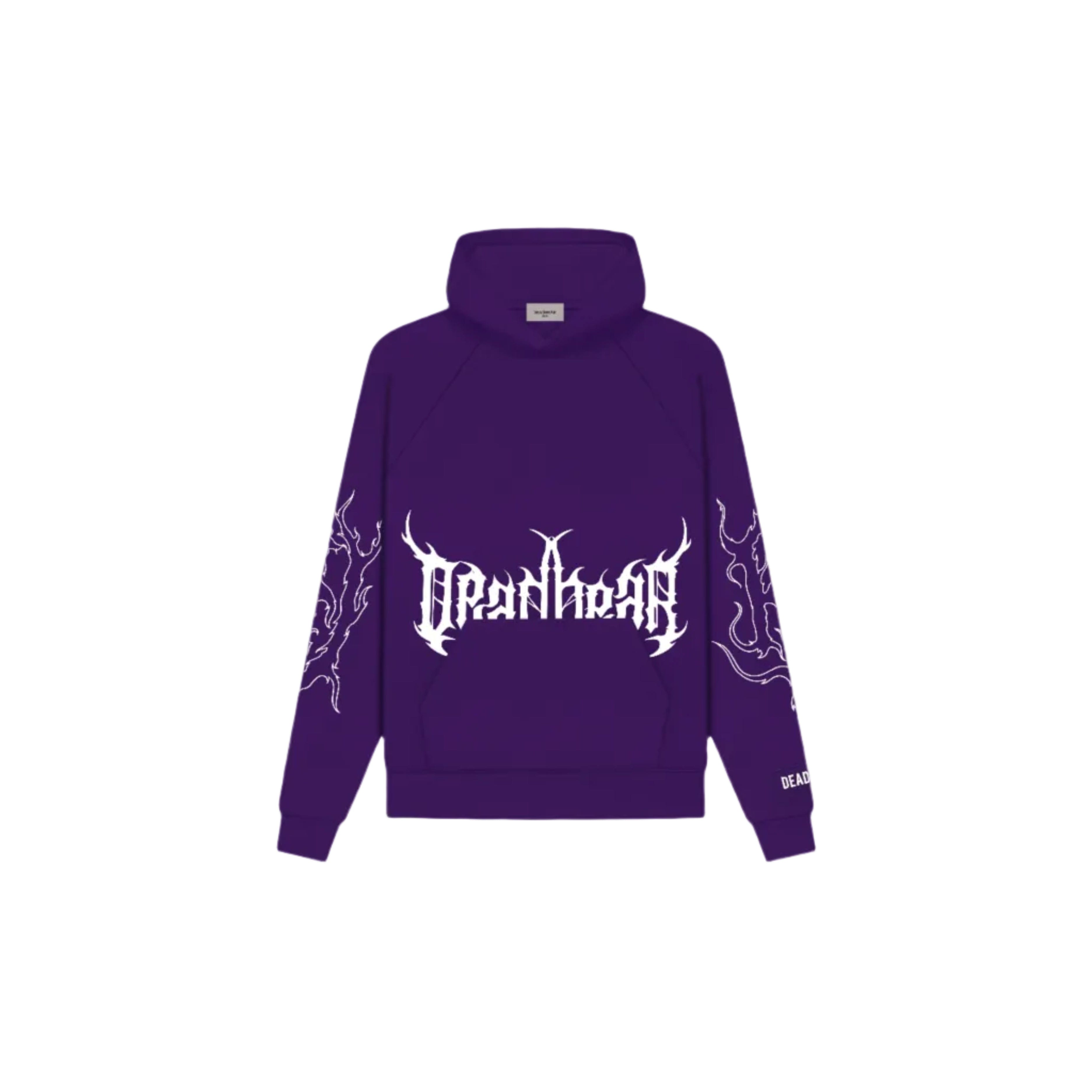 Deadbear Flames Hoodie Purple