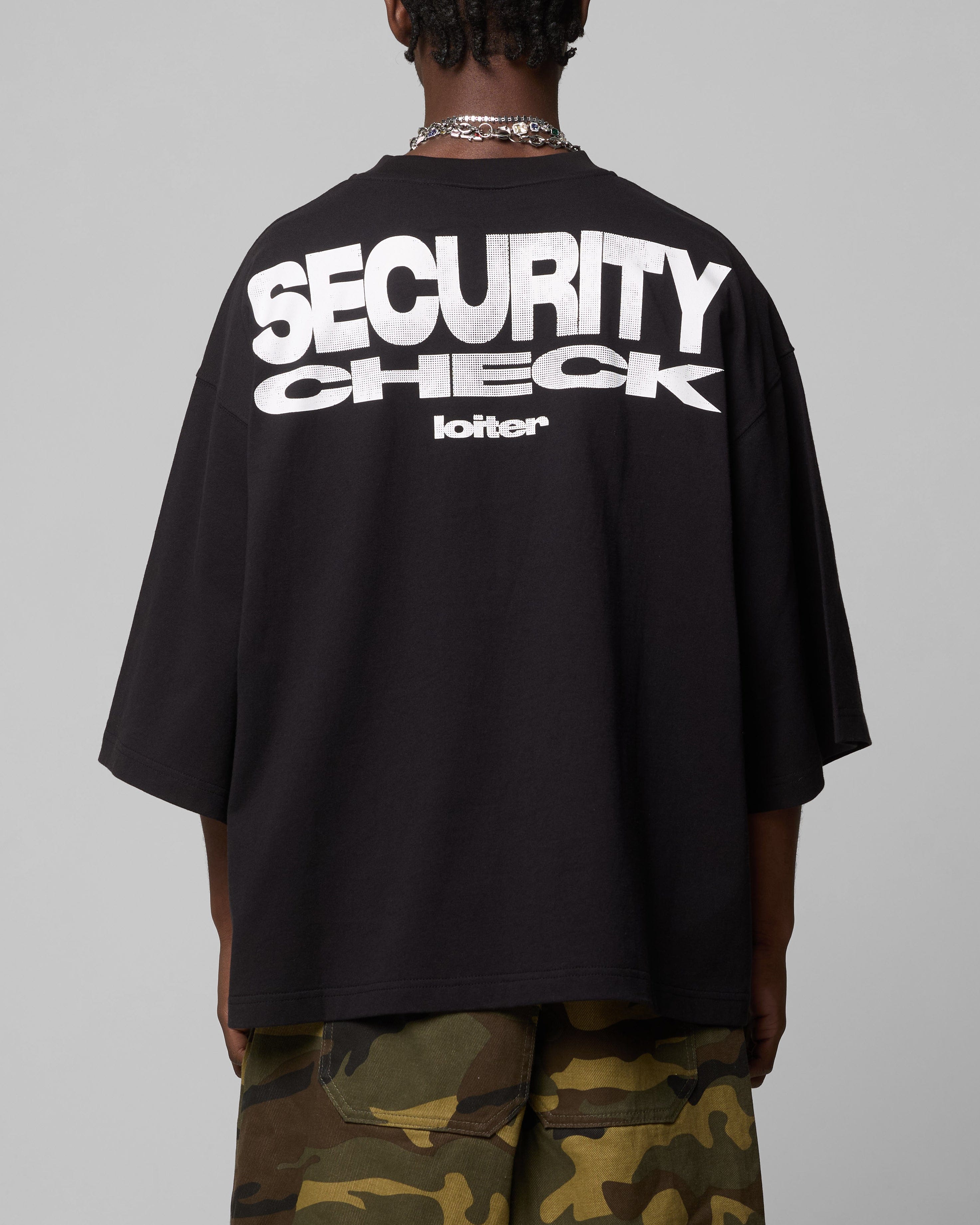 Loiter Security Check Box T - Shirt Black