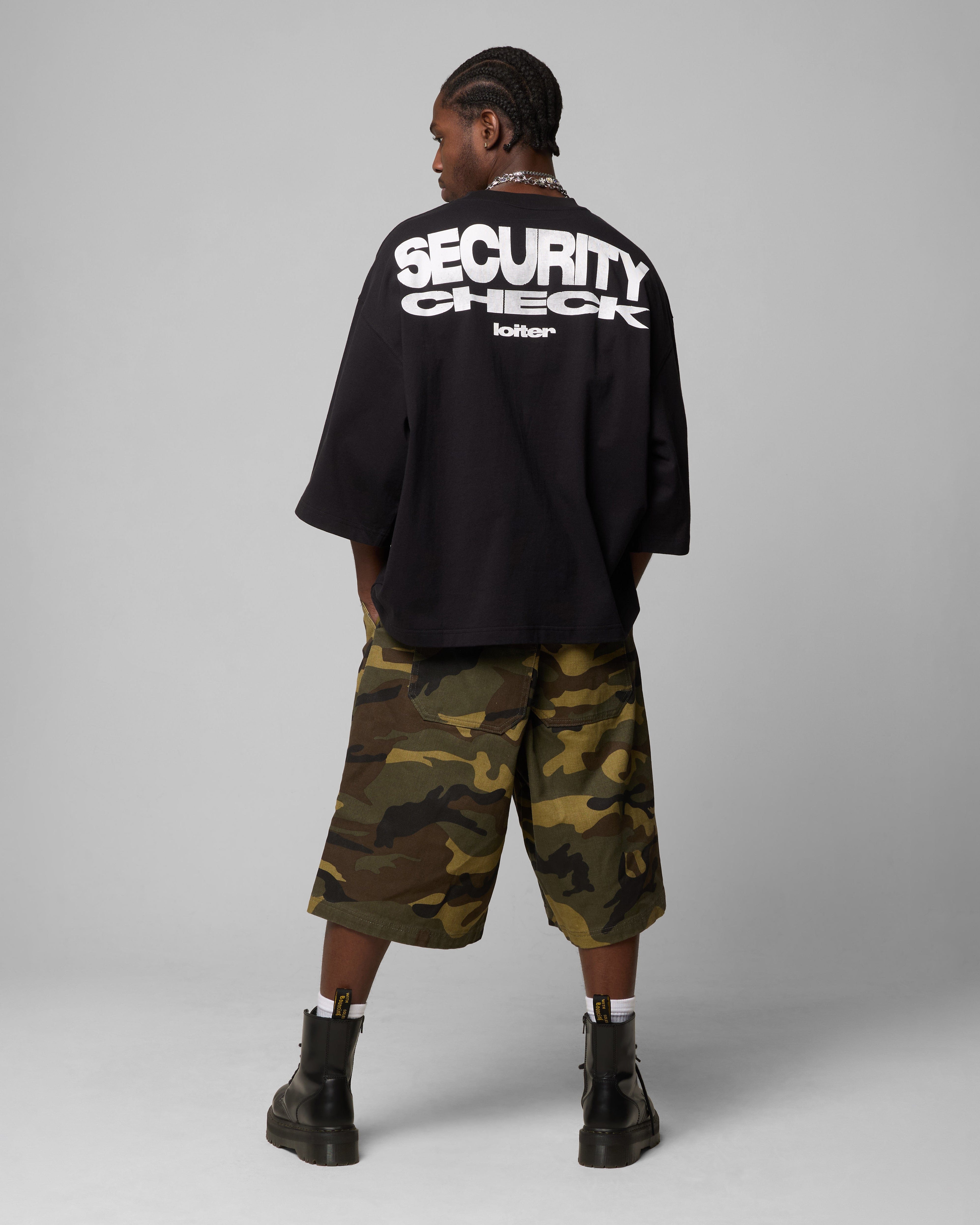 Loiter Security Check Box T - Shirt Black