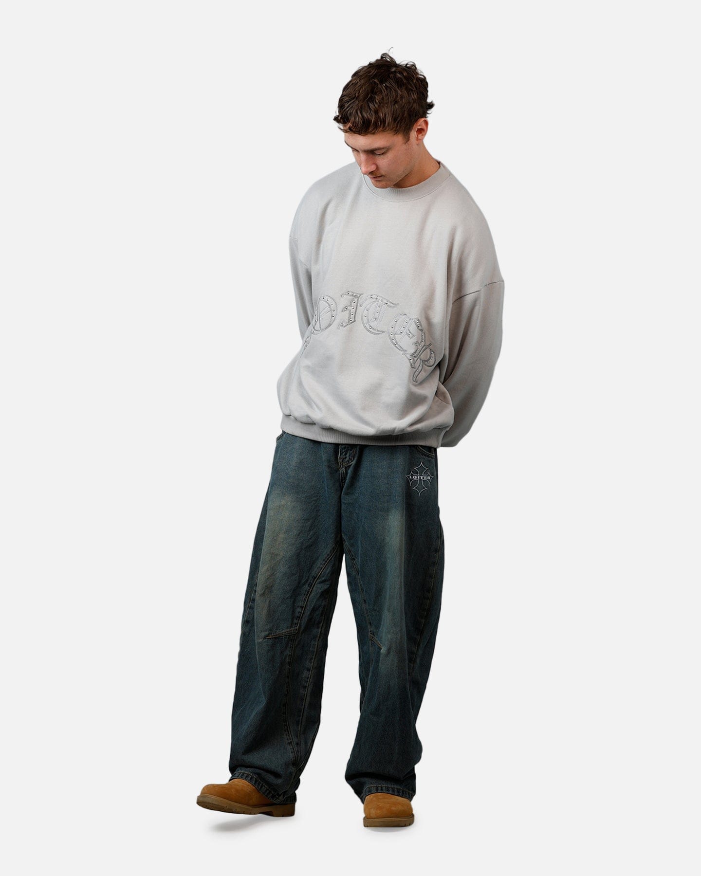 Loiter Destruct Crewneck Grey