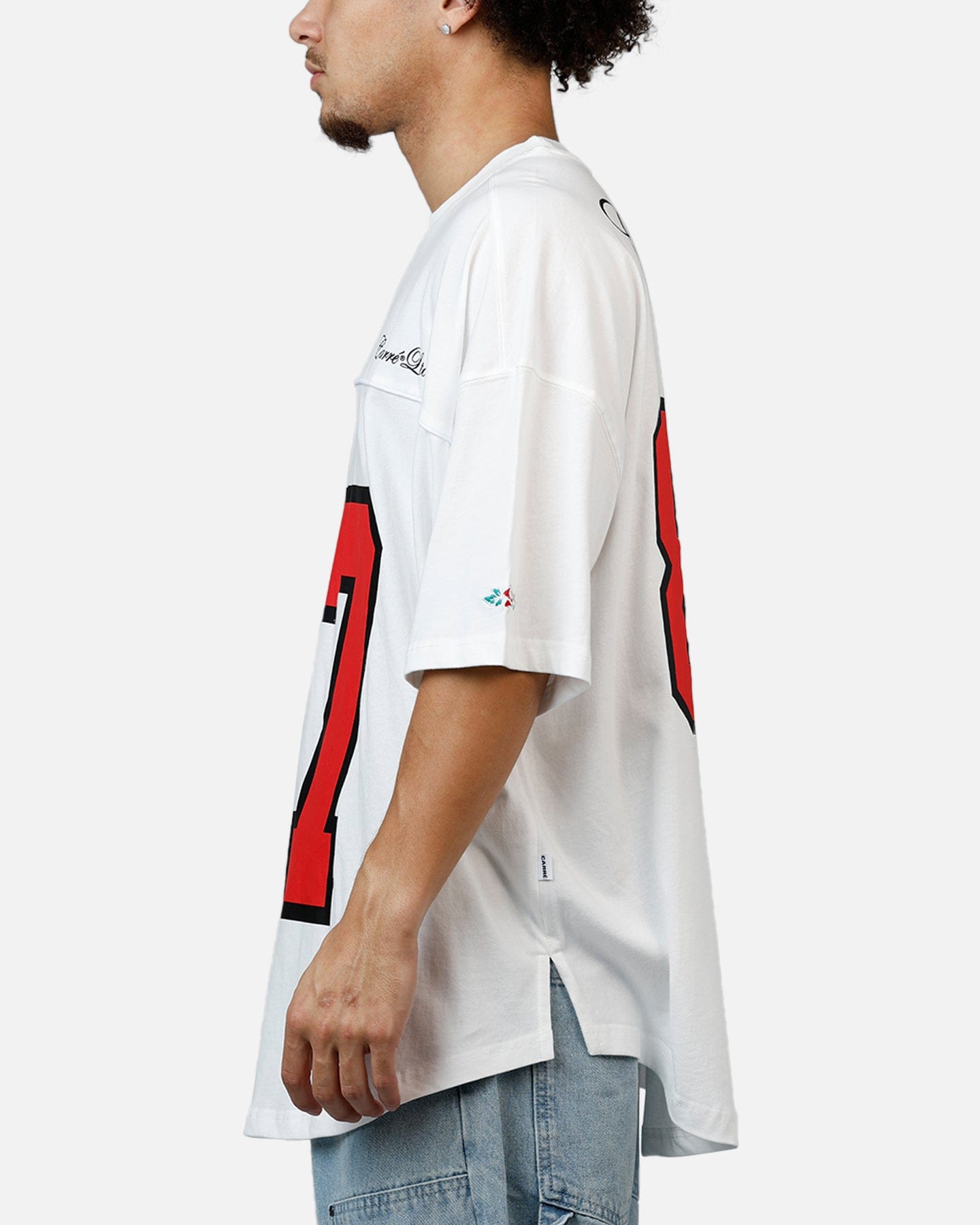 Carre Hitta Grid Iron T - Shirt Off White/Red