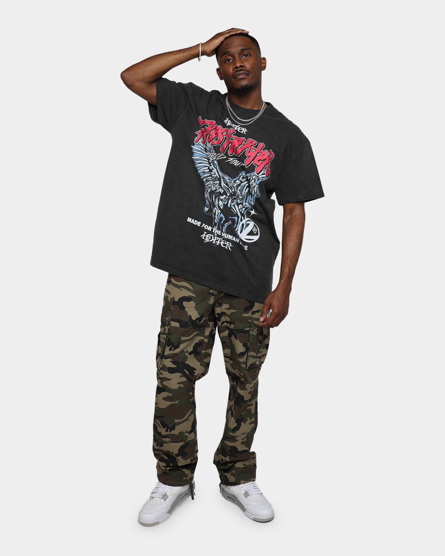 Loiter Firestarter Tour Ultra Premium Vintage T - Shirt Black Wash