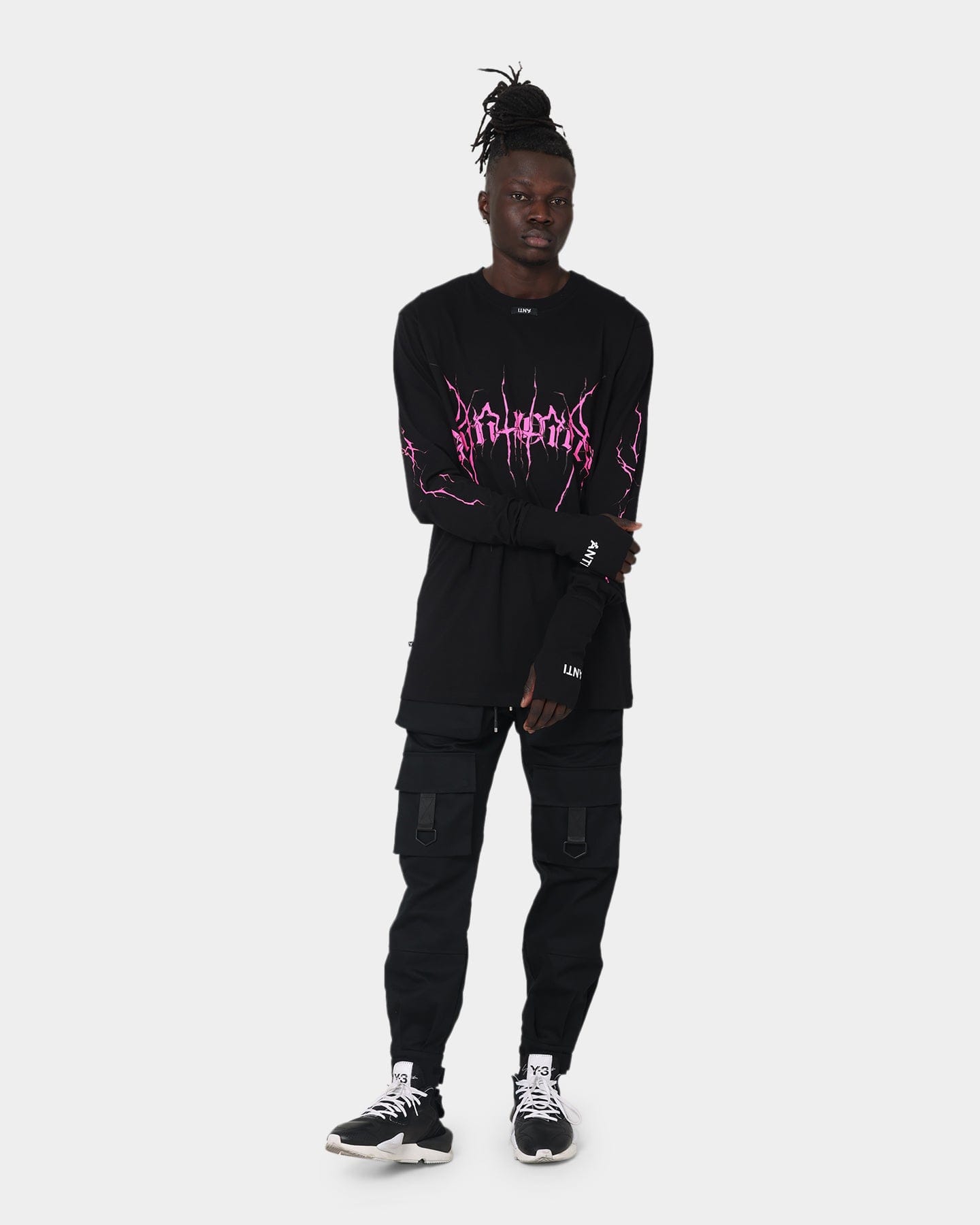 The Anti Order Youthquake Legion Long Sleeve T - Shirt Black/Pink